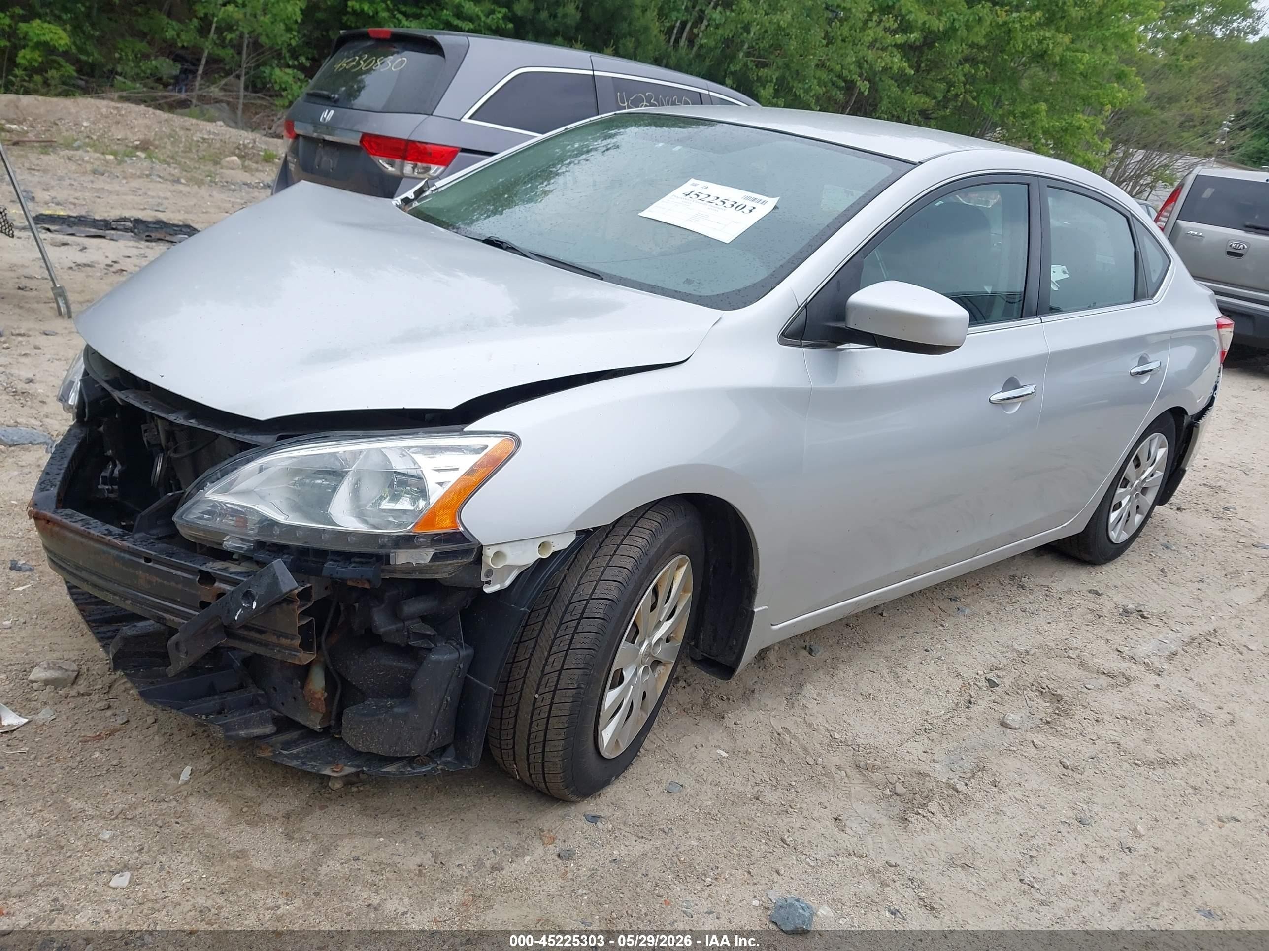 2015 Nissan Sentra Sv Silver vin: 3N1AB7AP3FL684494