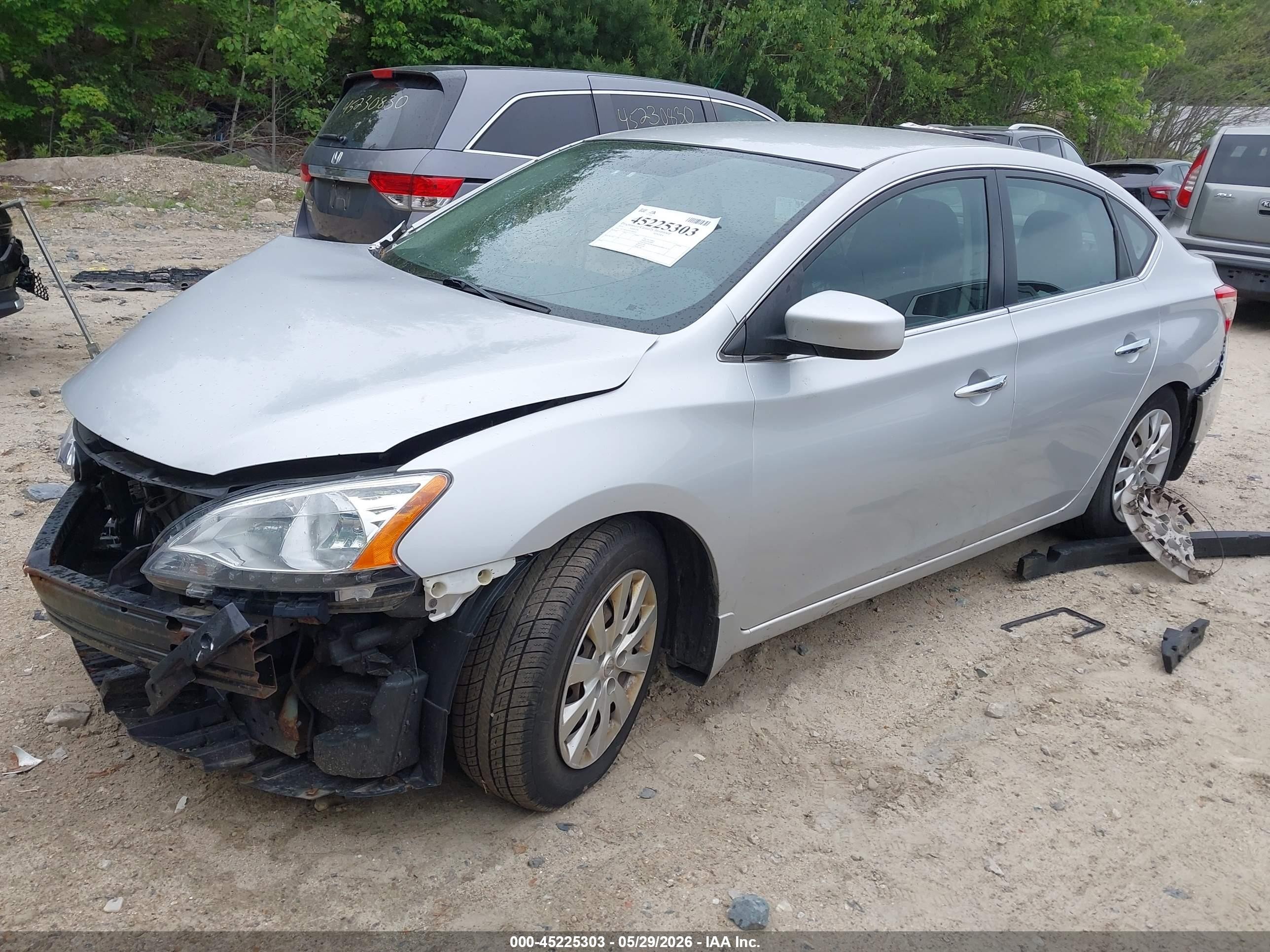 2015 Nissan Sentra Sv Silver vin: 3N1AB7AP3FL684494