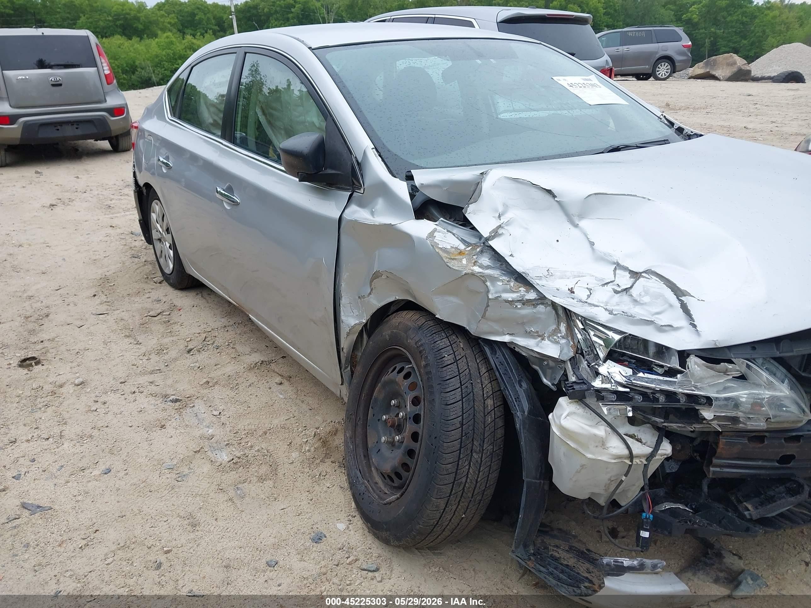 2015 Nissan Sentra Sv Silver vin: 3N1AB7AP3FL684494