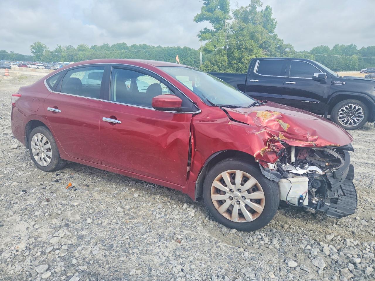 2015 Nissan Sentra Sv Red vin: 3N1AB7AP3FL689548