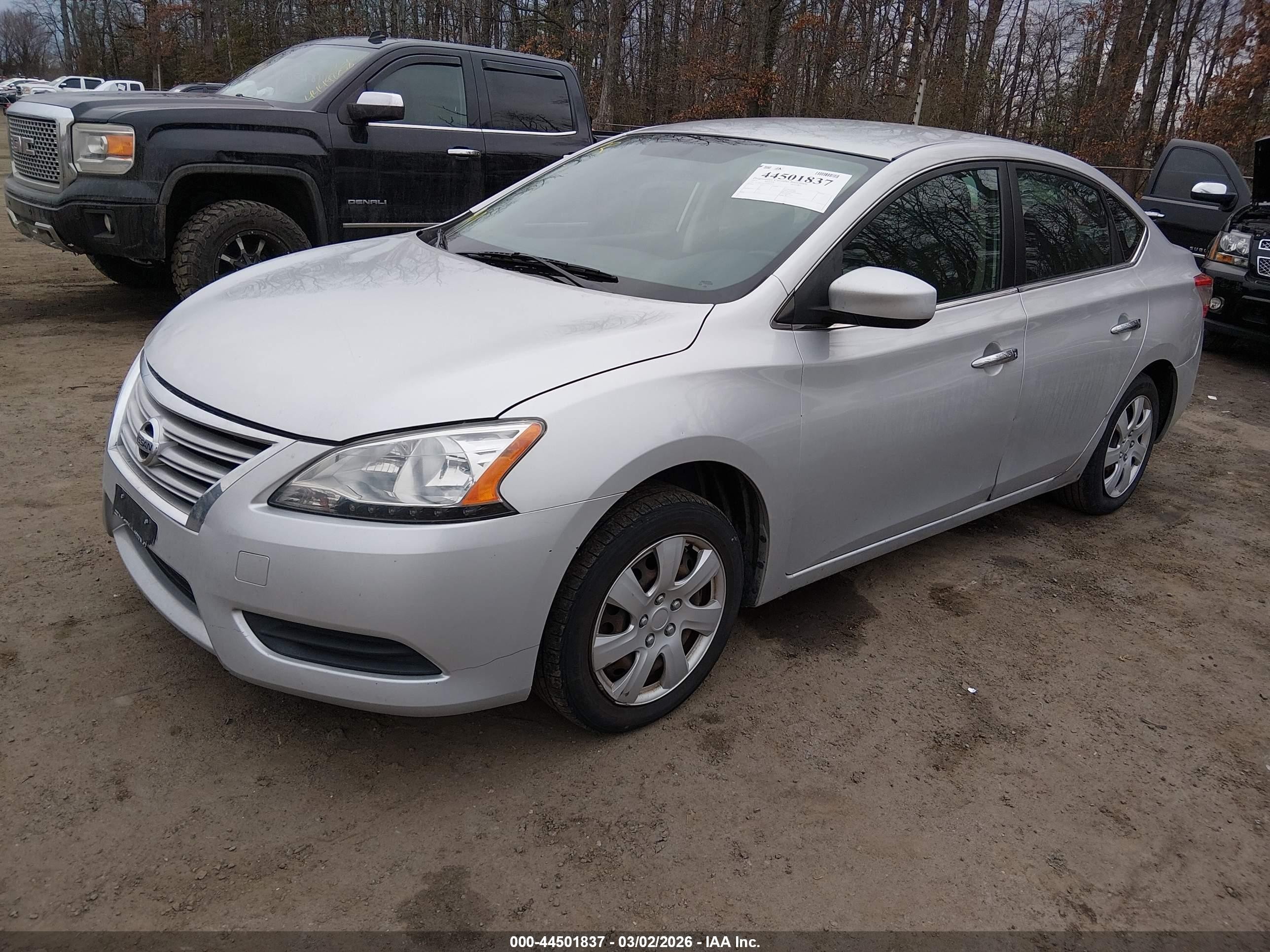 2015 Nissan Sentra Sv Silver vin: 3N1AB7AP3FL693115