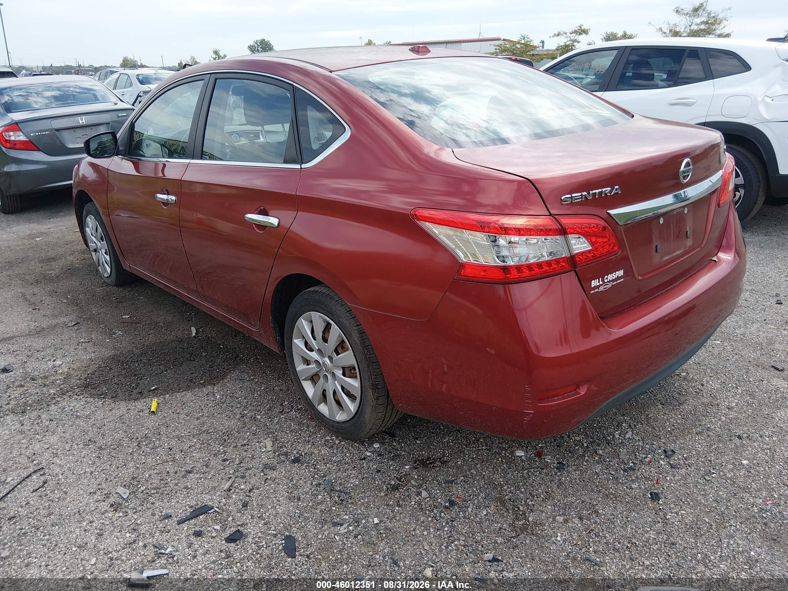 2015 Nissan Sentra Fe+ S/s/sl/sr/sv Темно-бордовый vin: 3N1AB7AP3FY213822