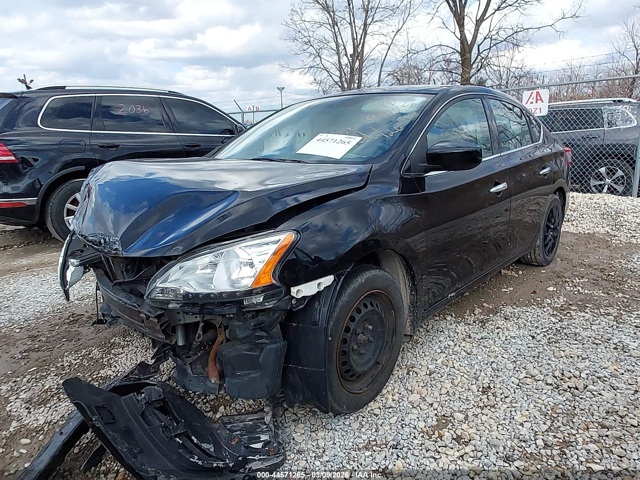 2015 Nissan Sentra Sv Black vin: 3N1AB7AP3FY214615