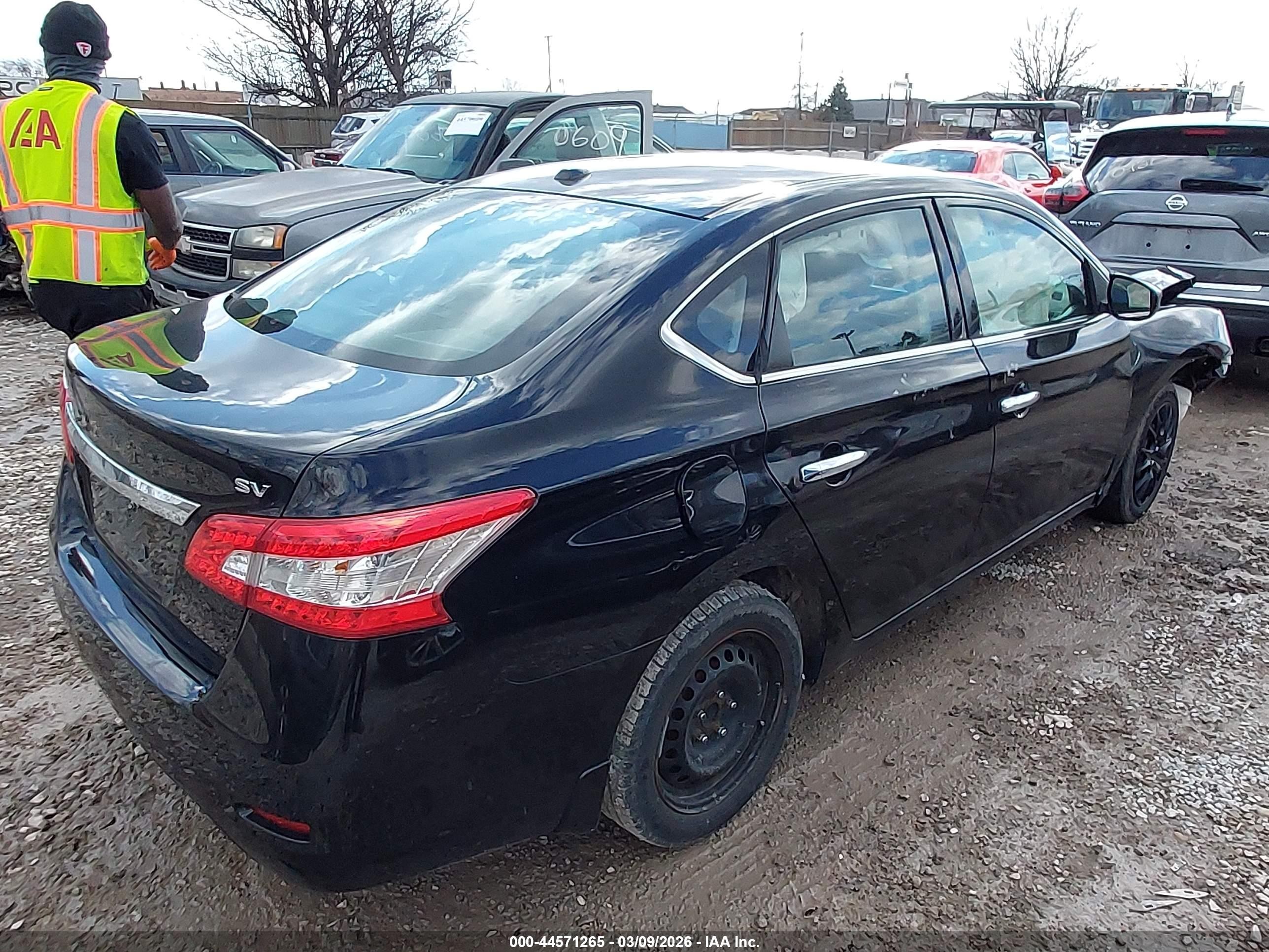2015 Nissan Sentra Sv Black vin: 3N1AB7AP3FY214615