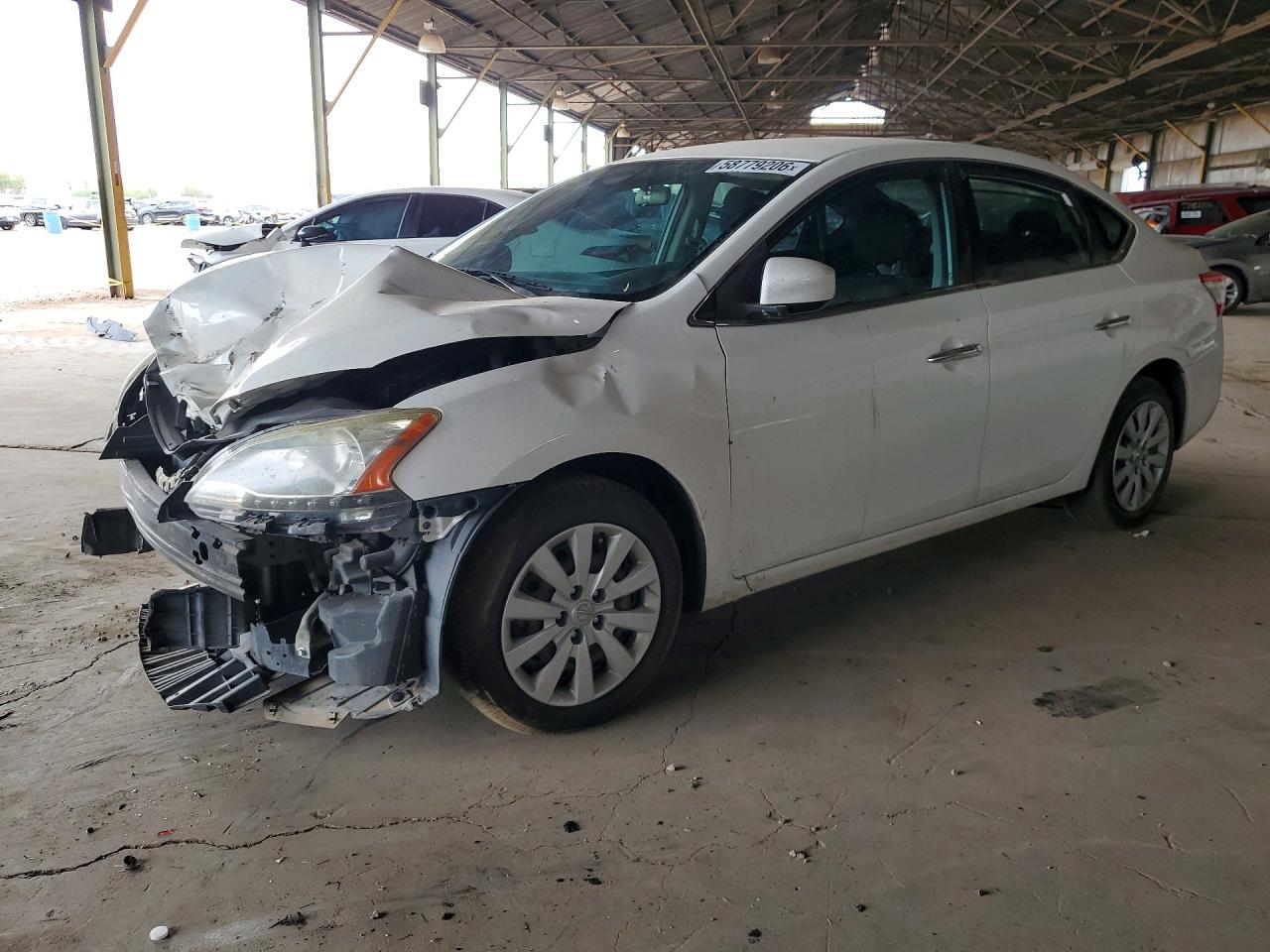 2015 Nissan Sentra S White vin: 3N1AB7AP3FY217840