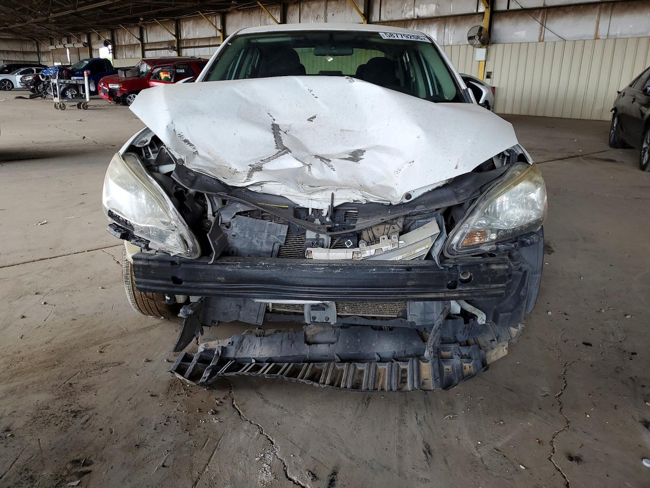 2015 Nissan Sentra S White vin: 3N1AB7AP3FY217840