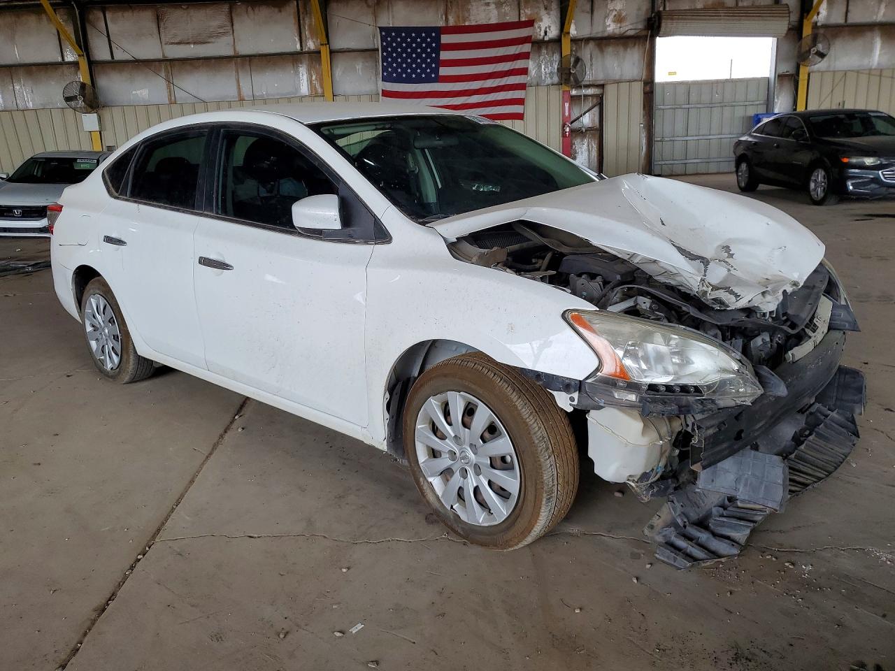 2015 Nissan Sentra S White vin: 3N1AB7AP3FY217840