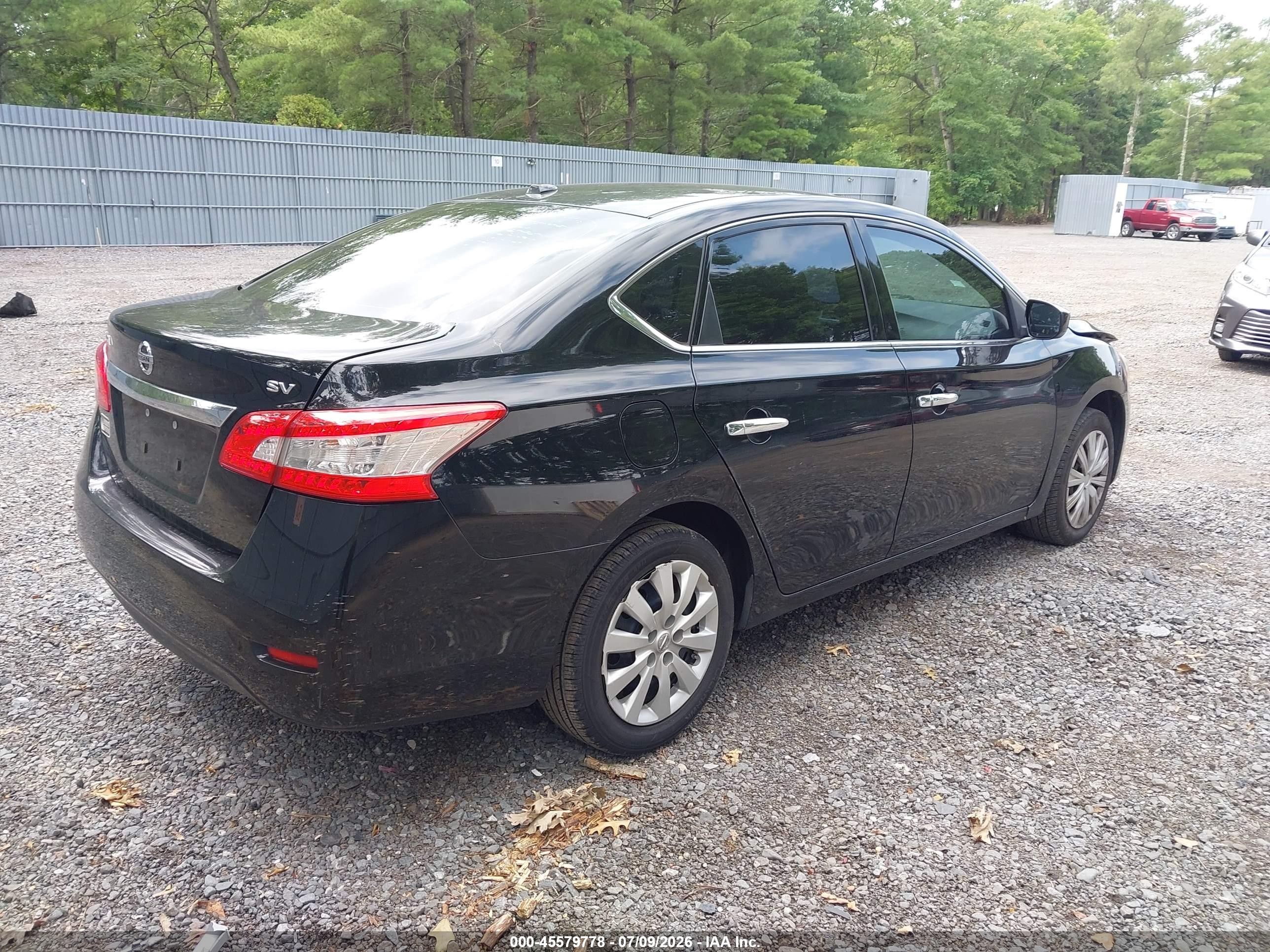 2015 Nissan Sentra Sv Black vin: 3N1AB7AP3FY224562
