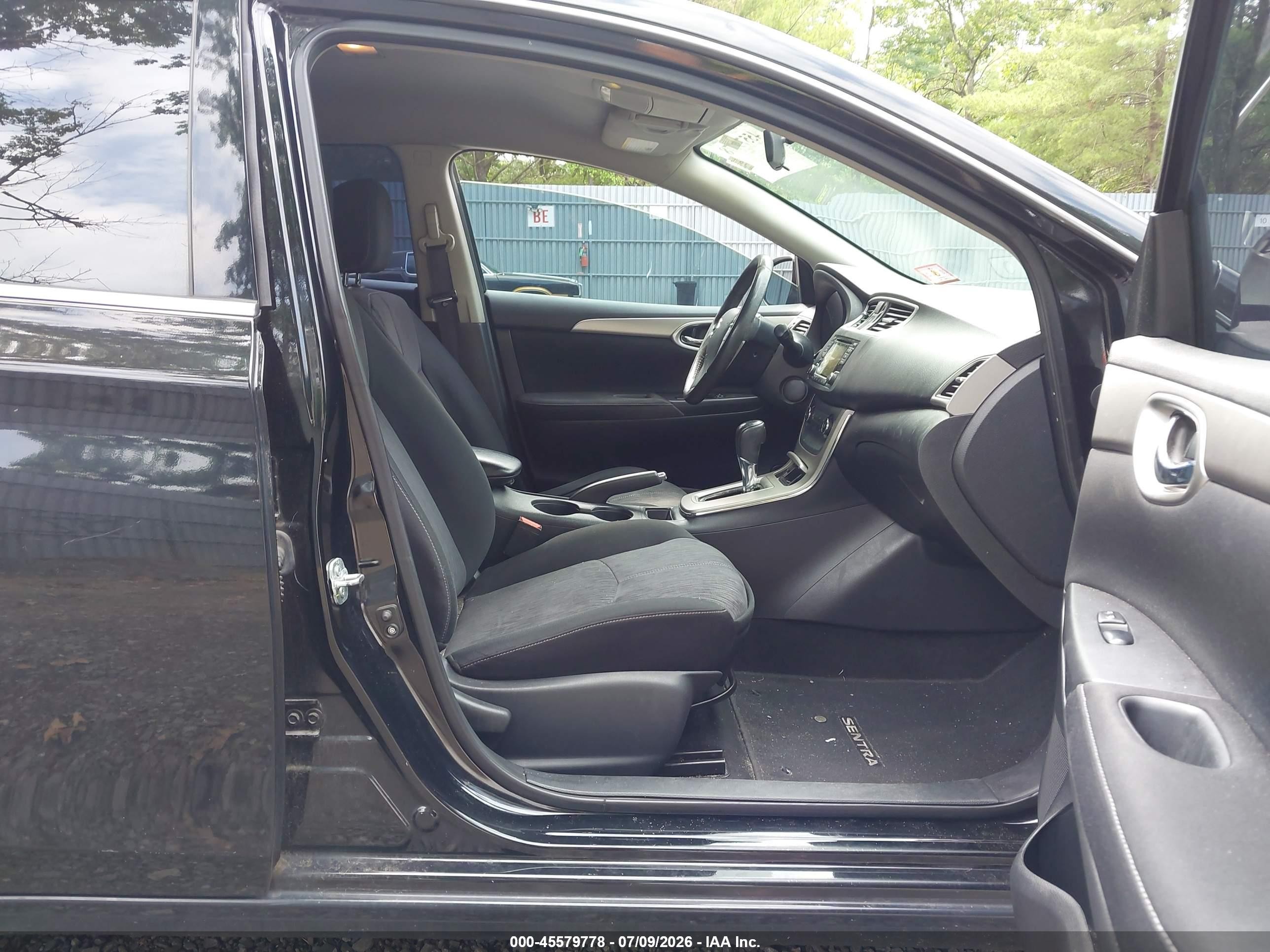 2015 Nissan Sentra Sv Black vin: 3N1AB7AP3FY224562