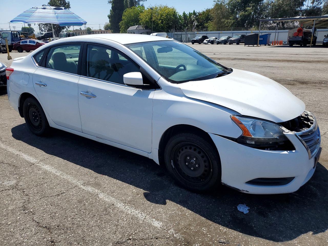 2015 Nissan Sentra Sv White vin: 3N1AB7AP3FY224769