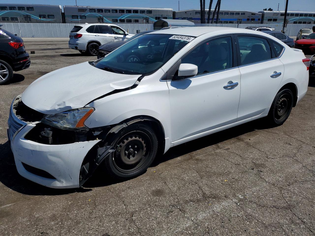 2015 Nissan Sentra Sv White vin: 3N1AB7AP3FY224769