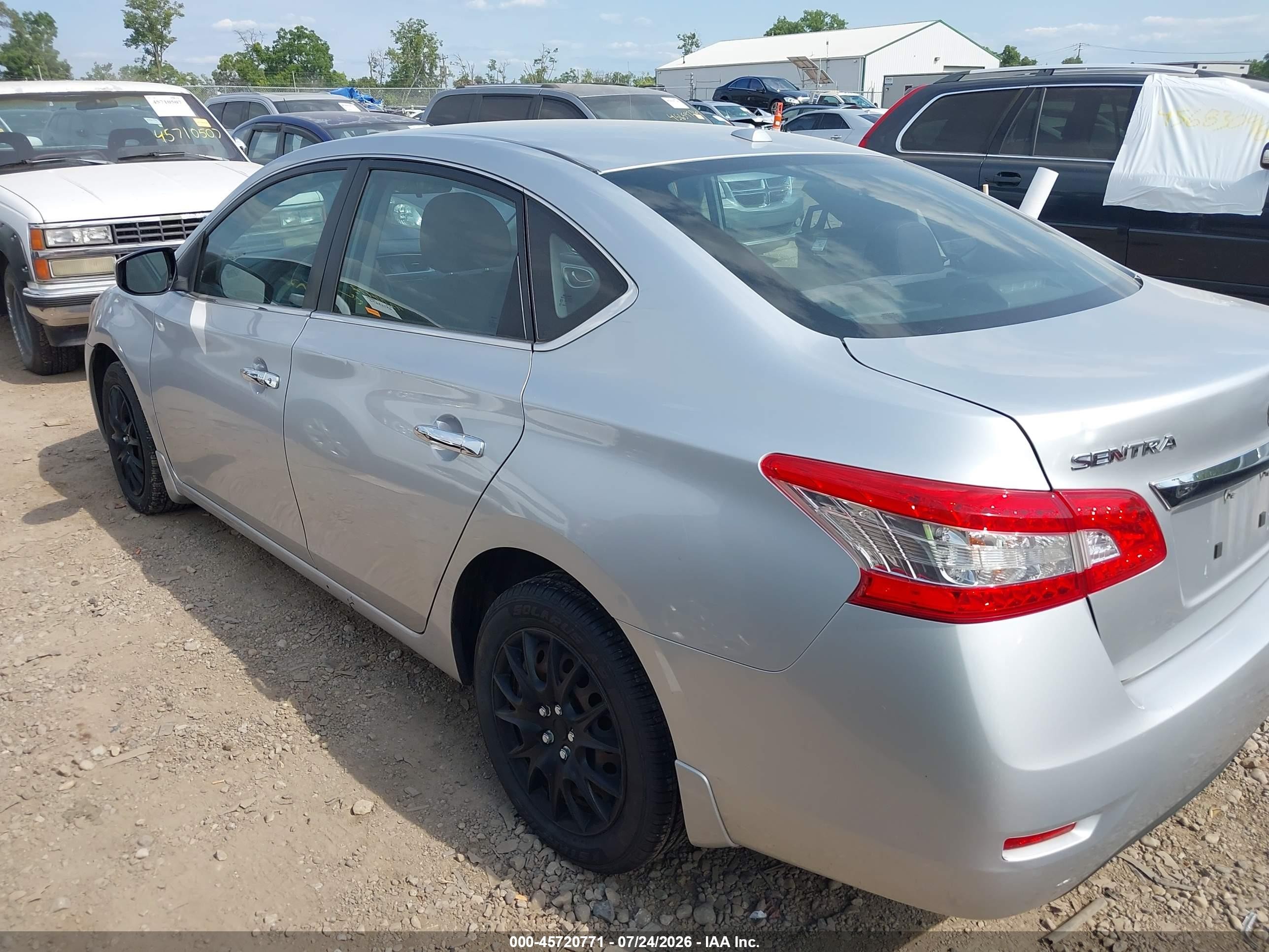 2015 Nissan Sentra Fe+ S/s/sl/sr/sv Silver vin: 3N1AB7AP3FY226022