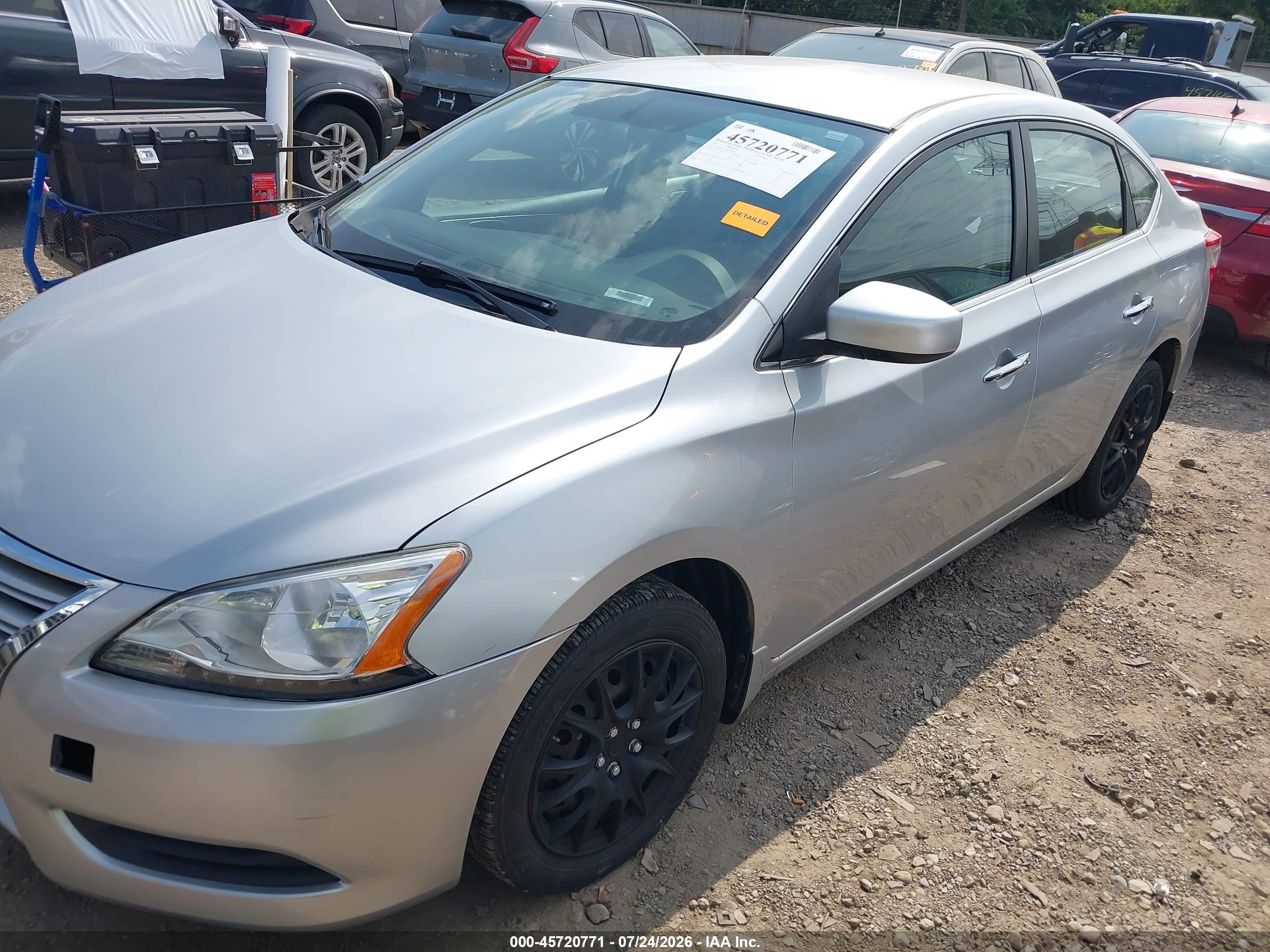 2015 Nissan Sentra Fe+ S/s/sl/sr/sv Silver vin: 3N1AB7AP3FY226022