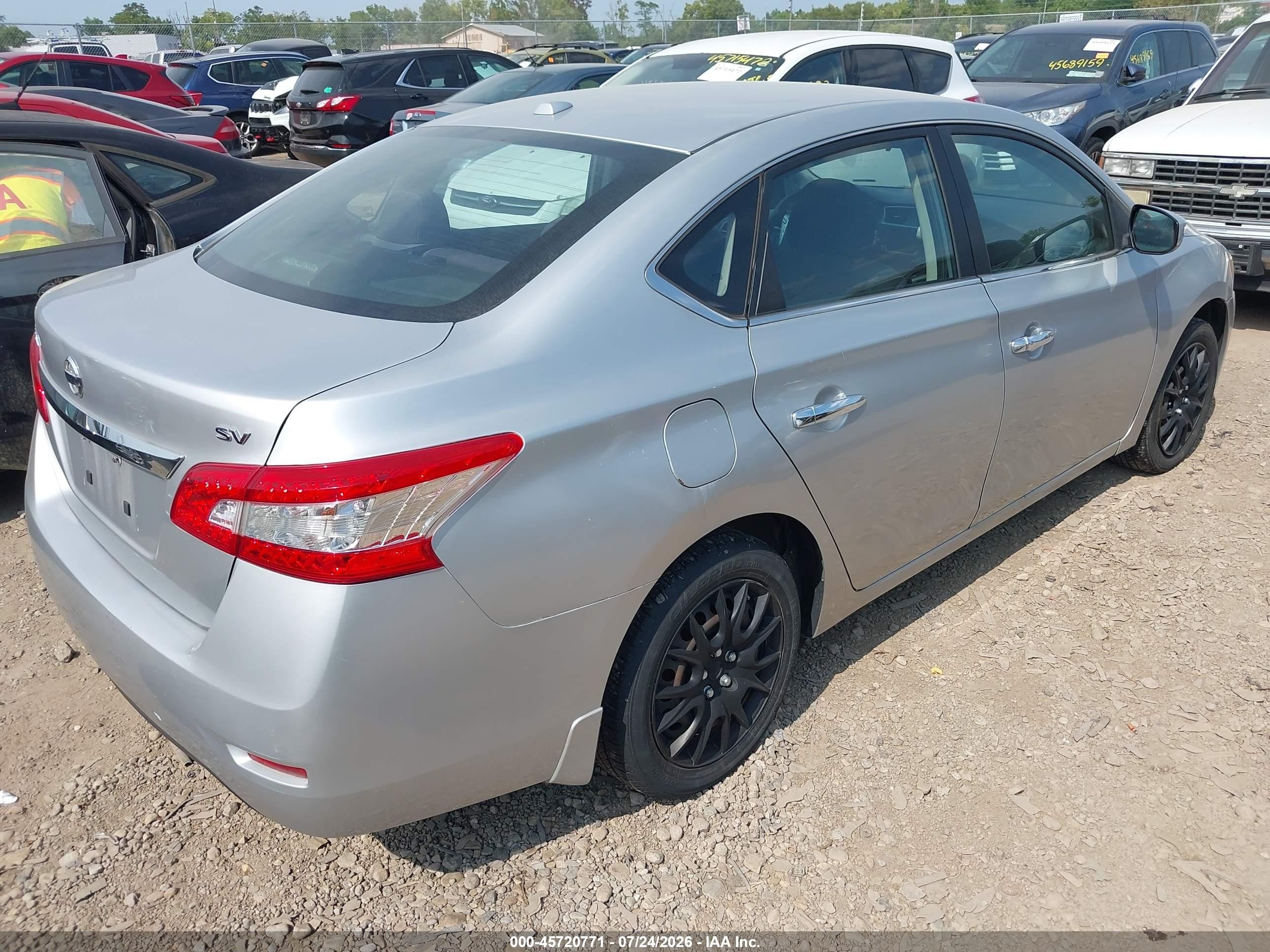 2015 Nissan Sentra Fe+ S/s/sl/sr/sv Silver vin: 3N1AB7AP3FY226022