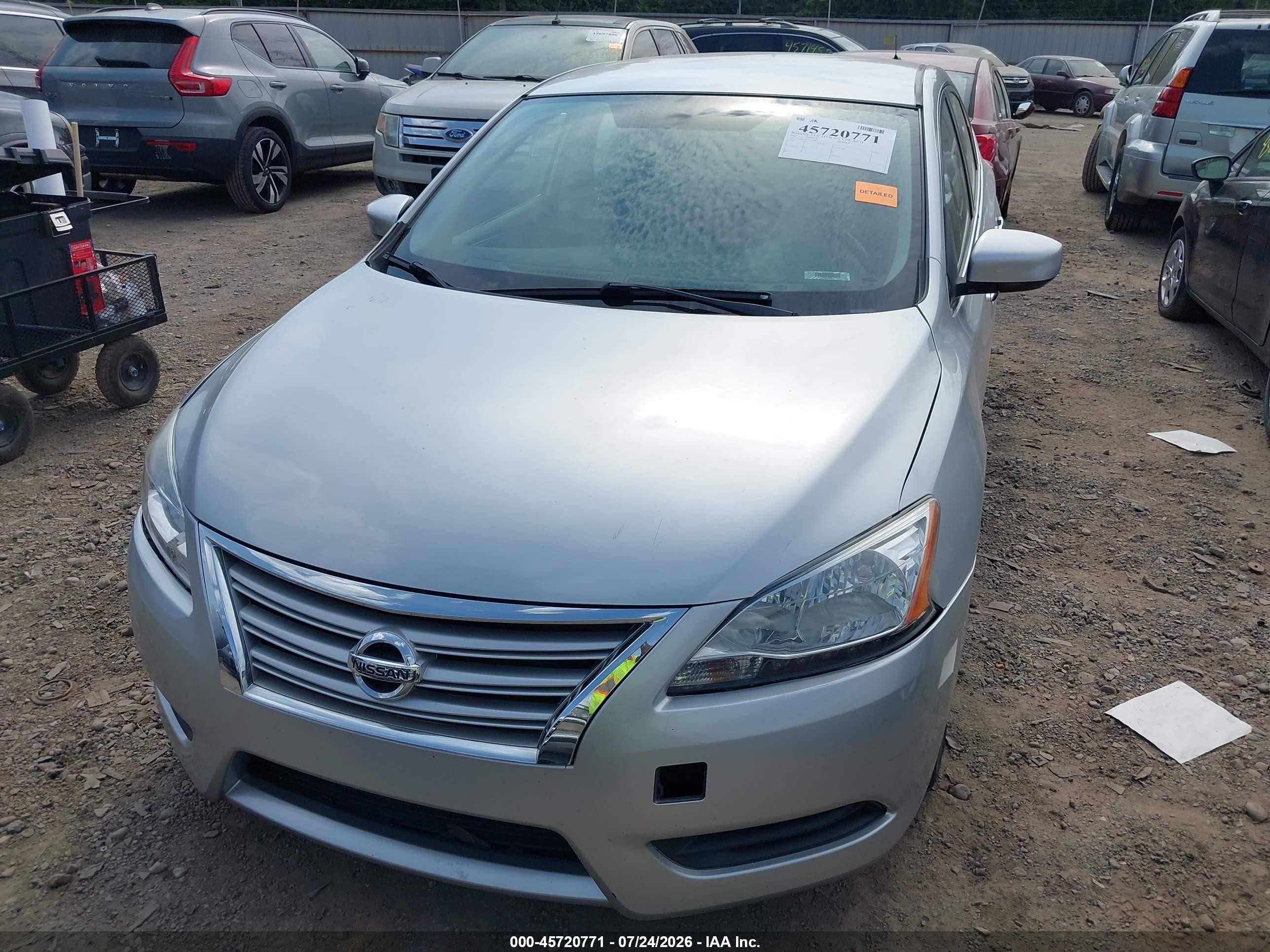 2015 Nissan Sentra Fe+ S/s/sl/sr/sv Silver vin: 3N1AB7AP3FY226022
