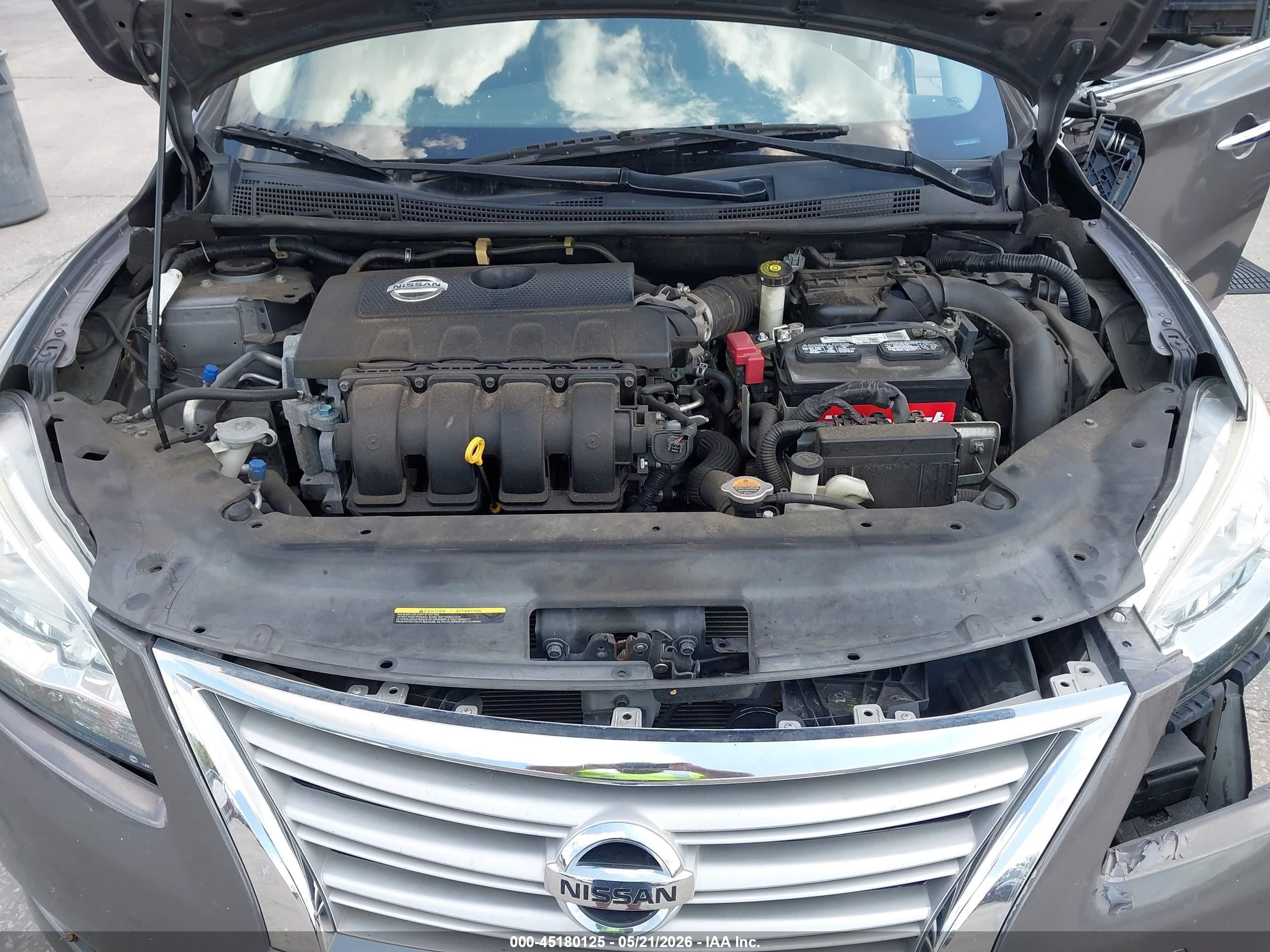 2015 Nissan Sentra S Серый vin: 3N1AB7AP3FY230393