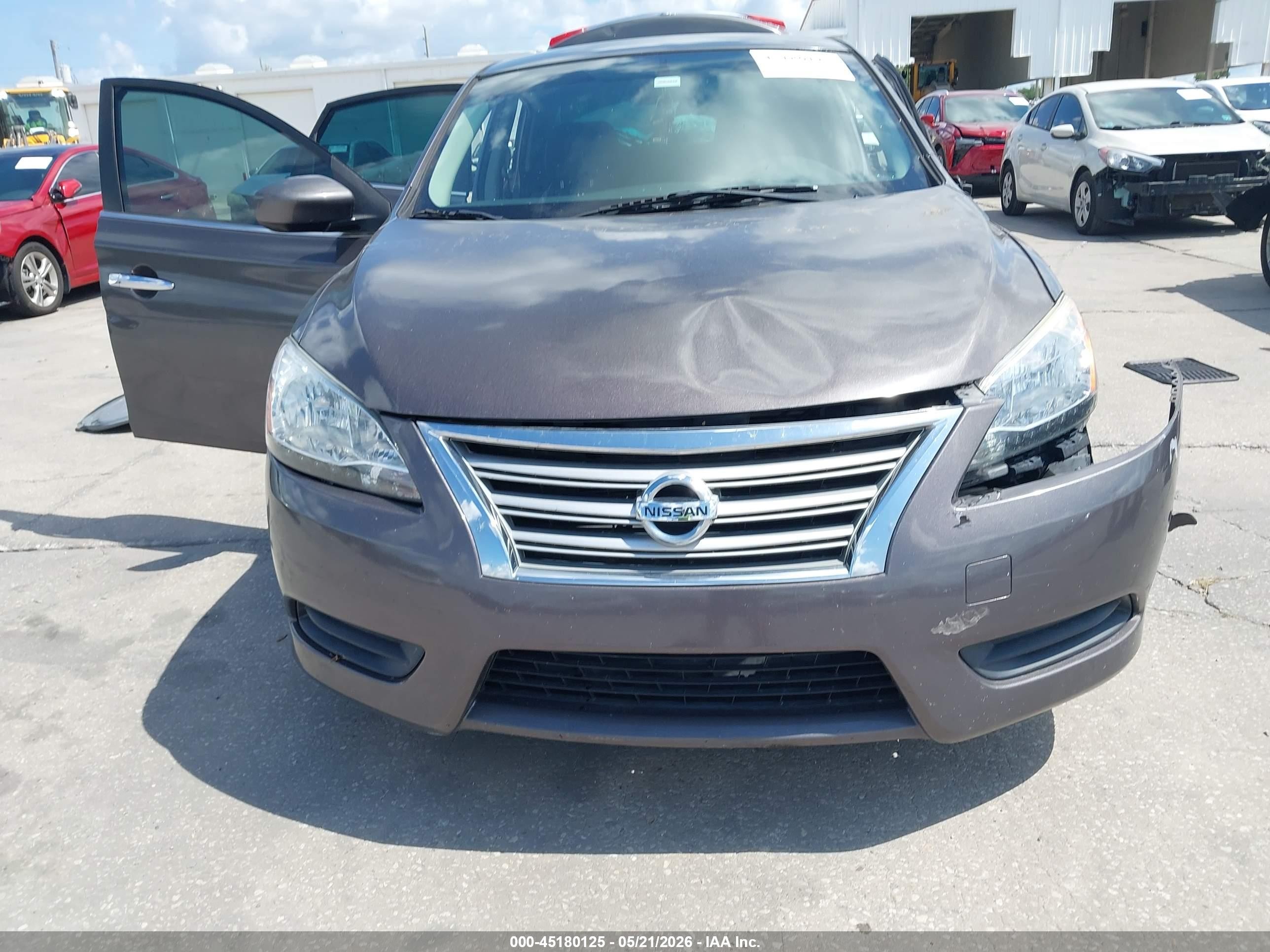 2015 Nissan Sentra S Серый vin: 3N1AB7AP3FY230393