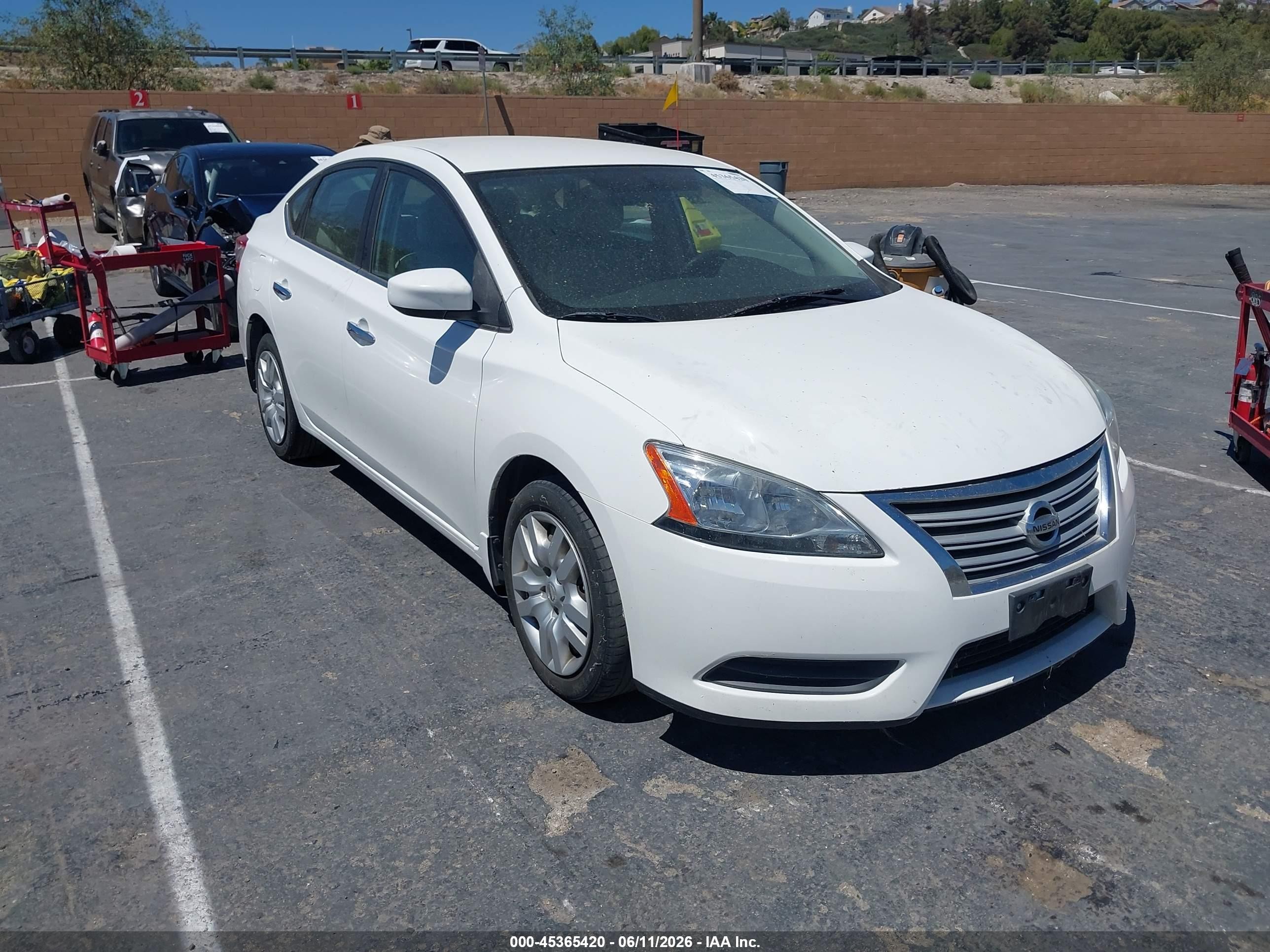 2015 Nissan Sentra Fe+ S/s/sl/sr/sv White vin: 3N1AB7AP3FY230894