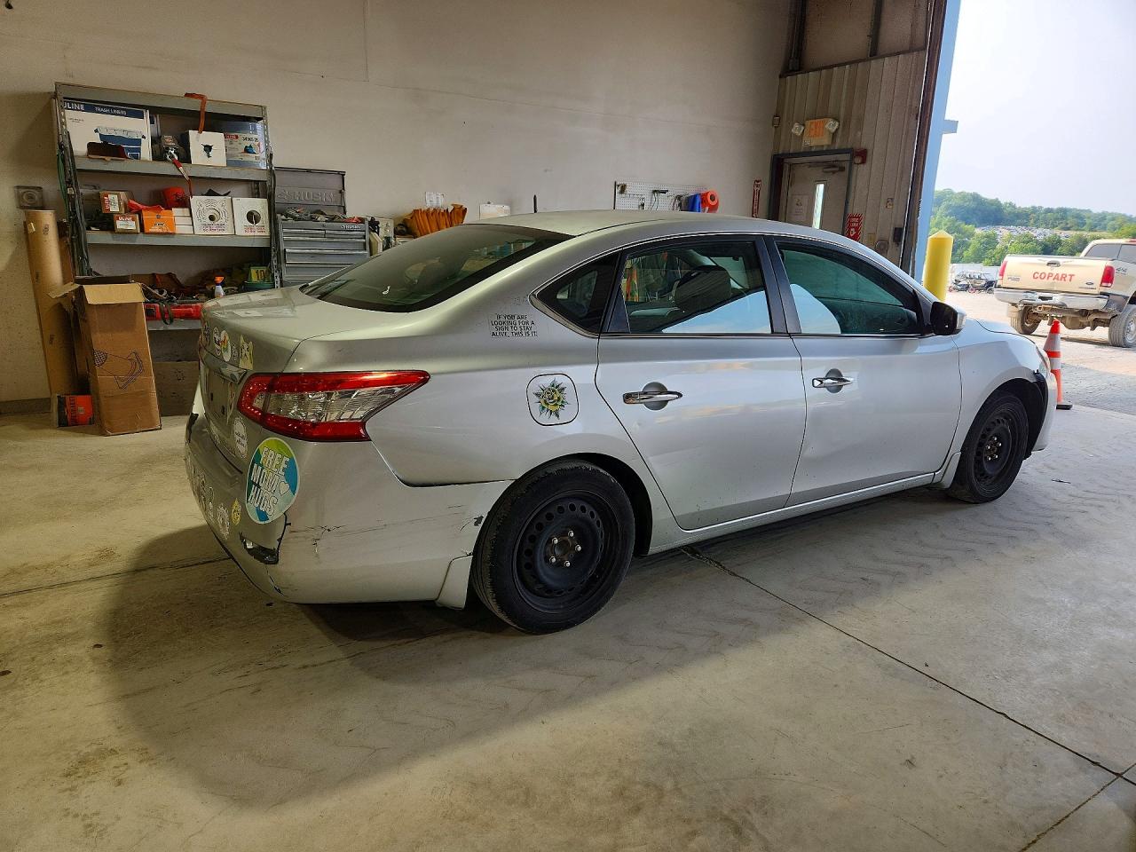 2015 Nissan Sentra S Silver vin: 3N1AB7AP3FY233441