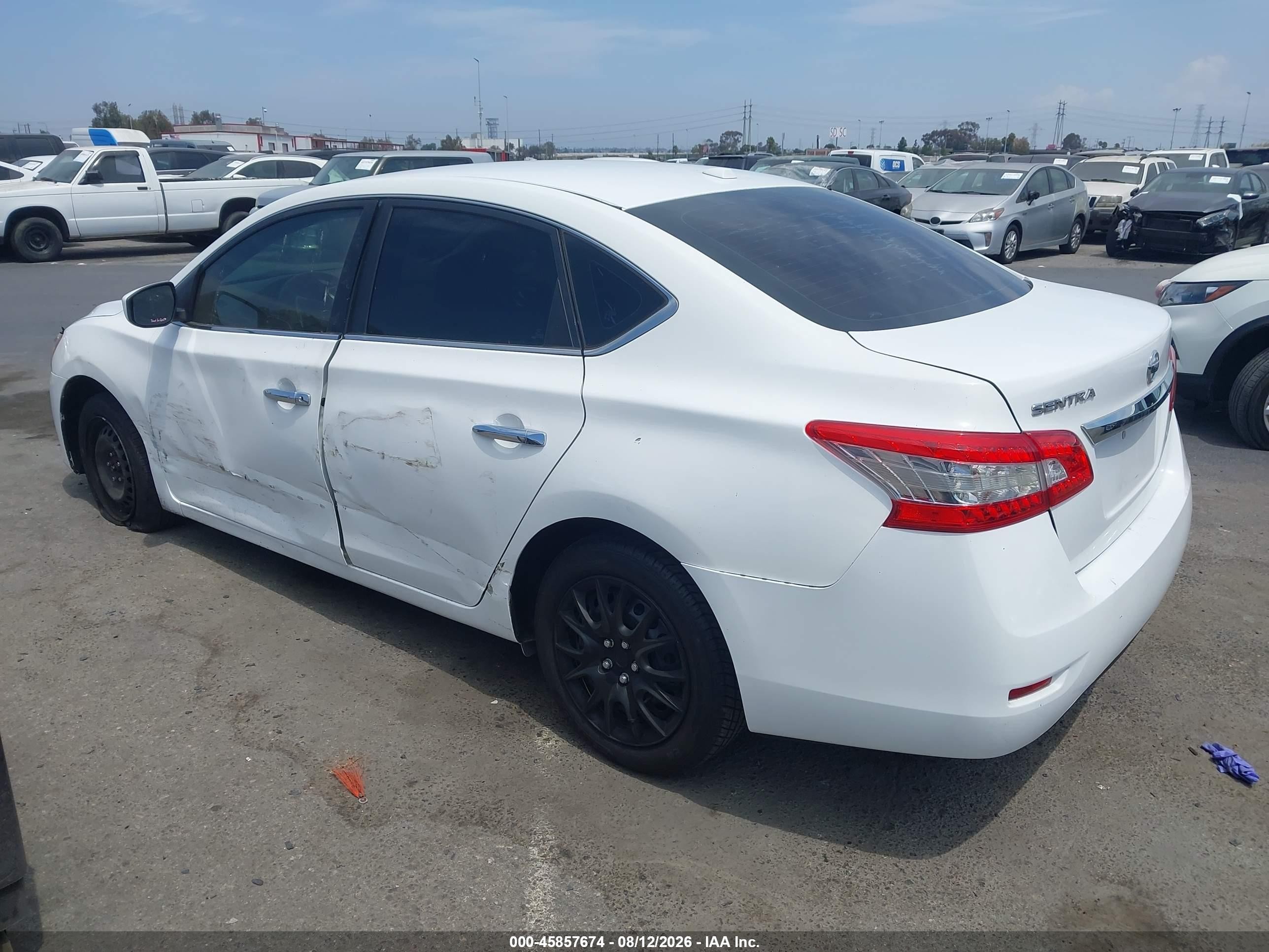 2015 Nissan Sentra Fe+ S/s/sl/sr/sv White vin: 3N1AB7AP3FY236758