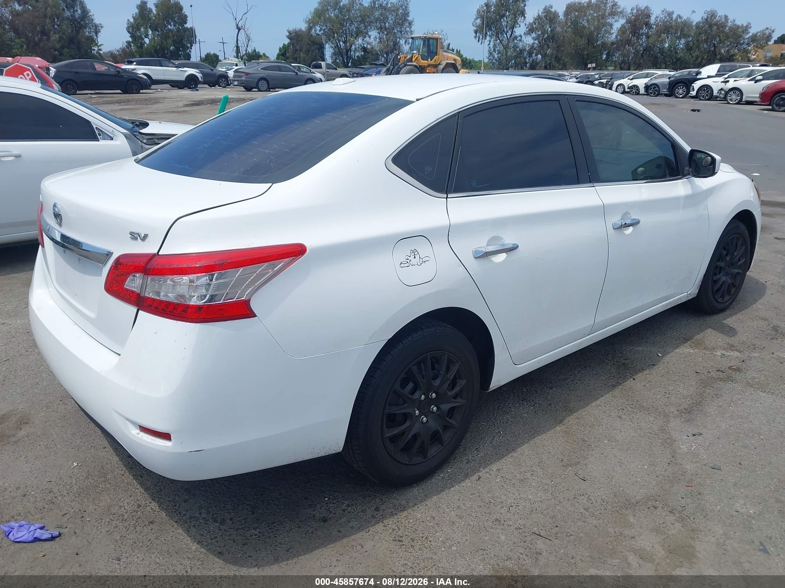 2015 Nissan Sentra Fe+ S/s/sl/sr/sv White vin: 3N1AB7AP3FY236758