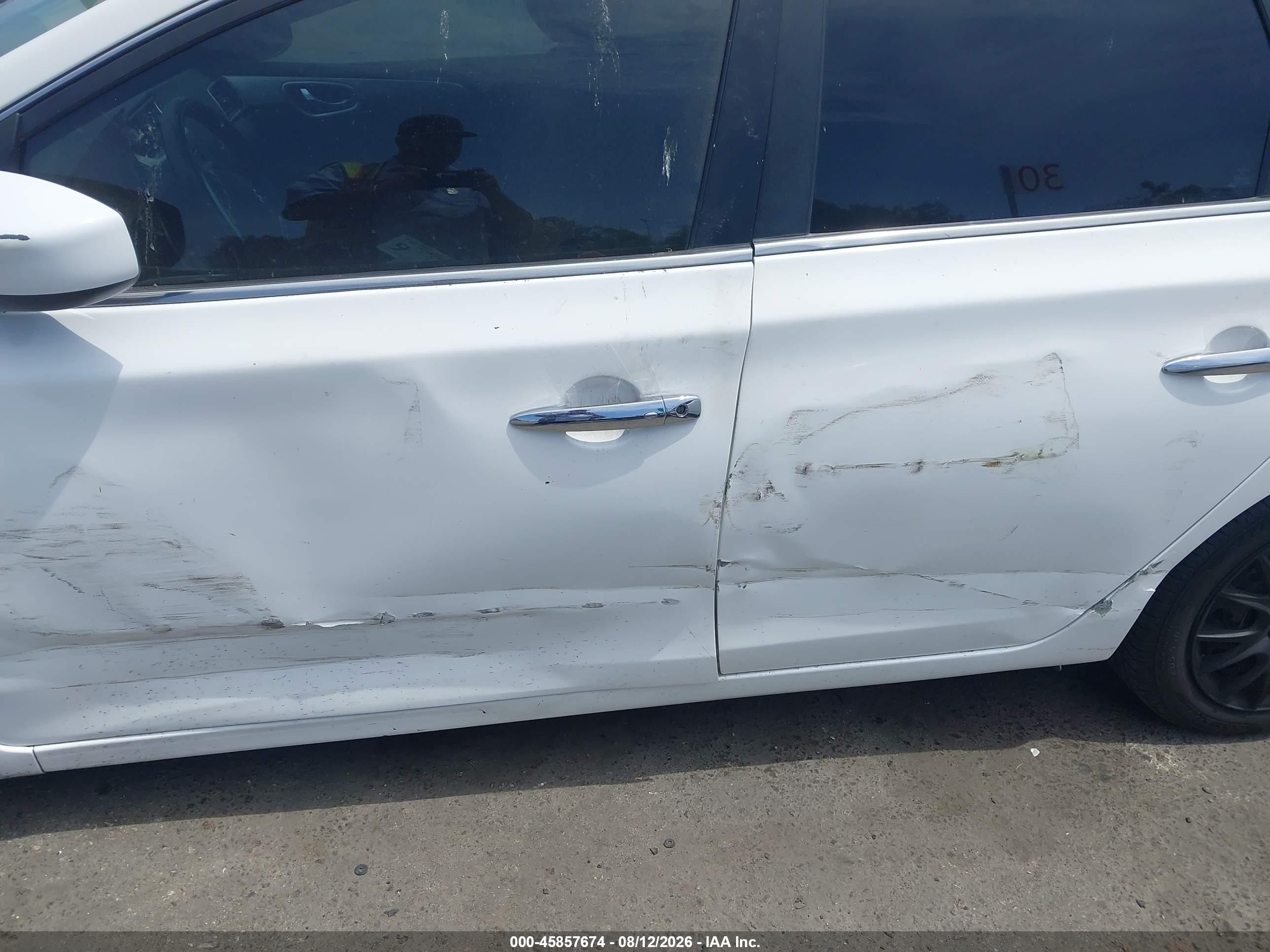 2015 Nissan Sentra Fe+ S/s/sl/sr/sv White vin: 3N1AB7AP3FY236758