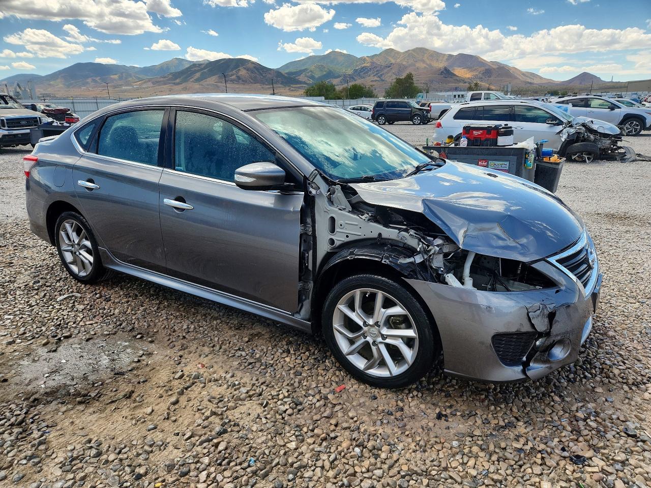 2015 Nissan Sentra Sr Gray vin: 3N1AB7AP3FY241524
