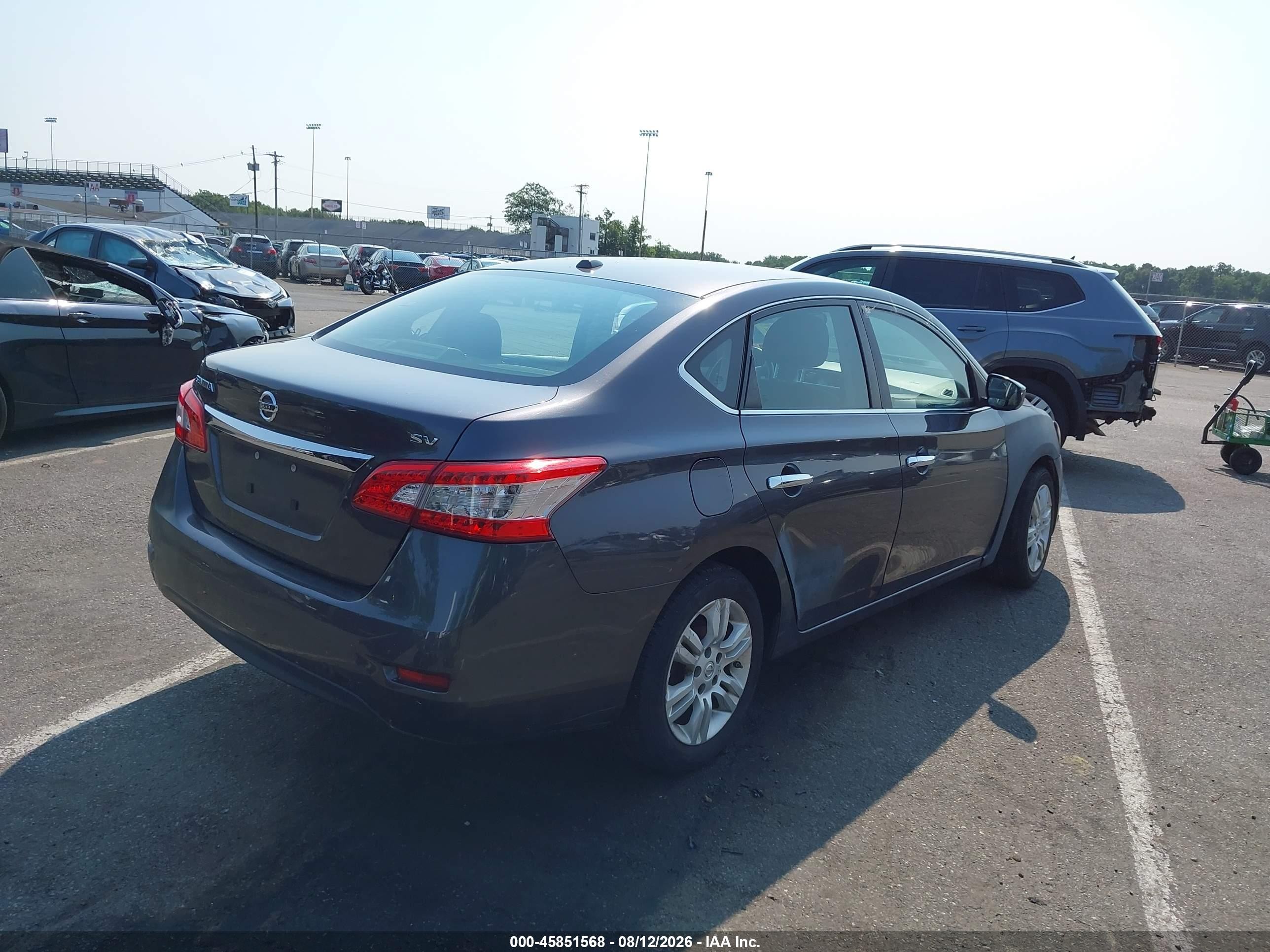 2015 Nissan Sentra Sv Gray vin: 3N1AB7AP3FY242088