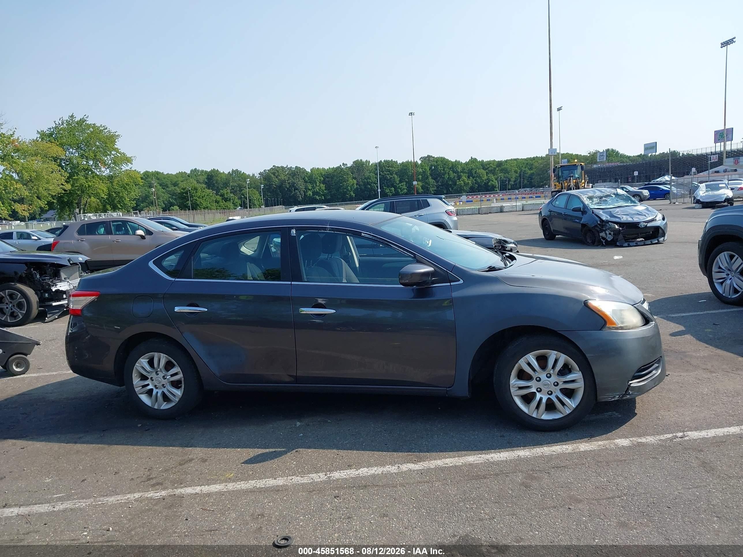 2015 Nissan Sentra Sv Gray vin: 3N1AB7AP3FY242088