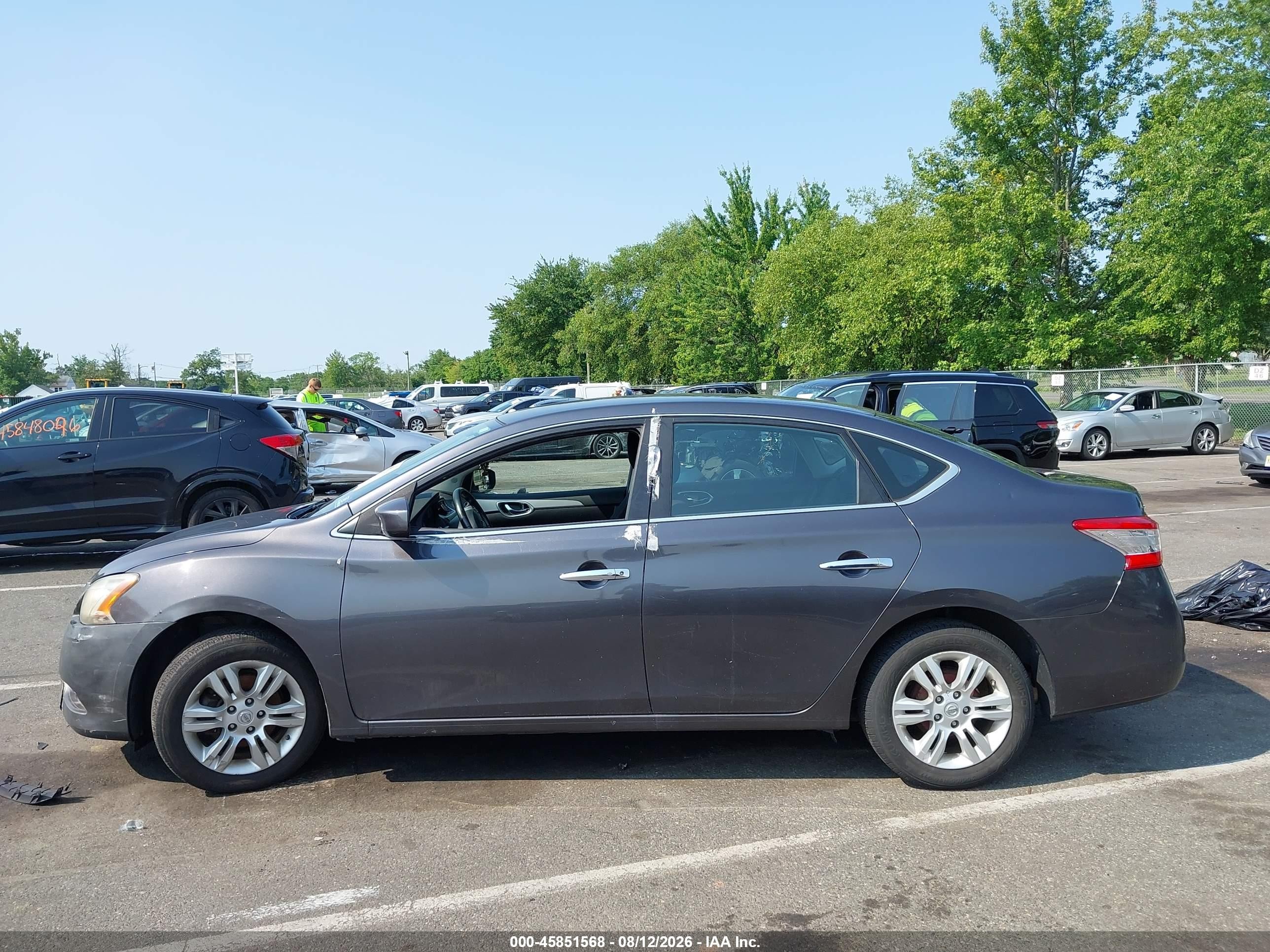 2015 Nissan Sentra Sv Gray vin: 3N1AB7AP3FY242088