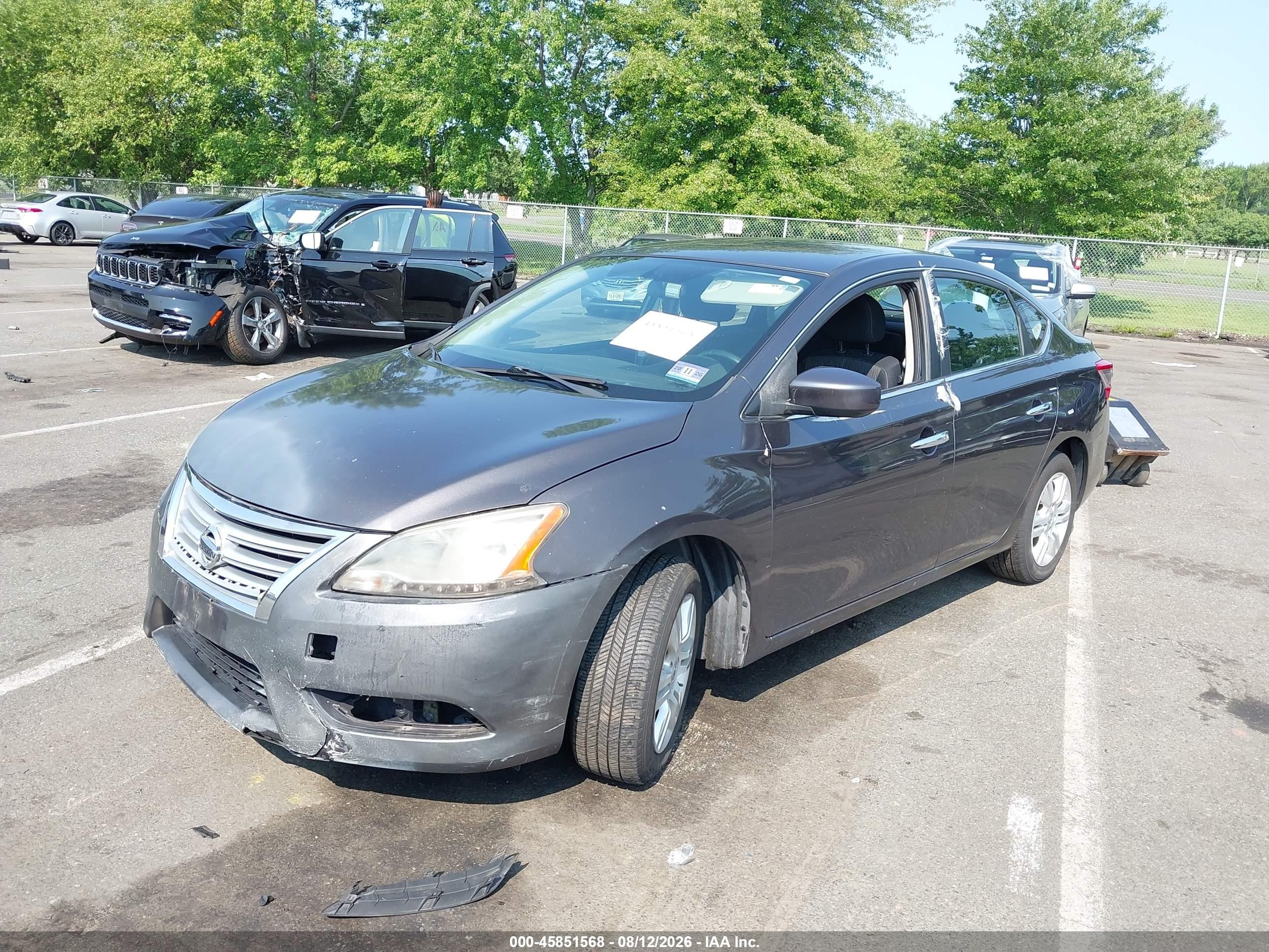 2015 Nissan Sentra Sv Gray vin: 3N1AB7AP3FY242088