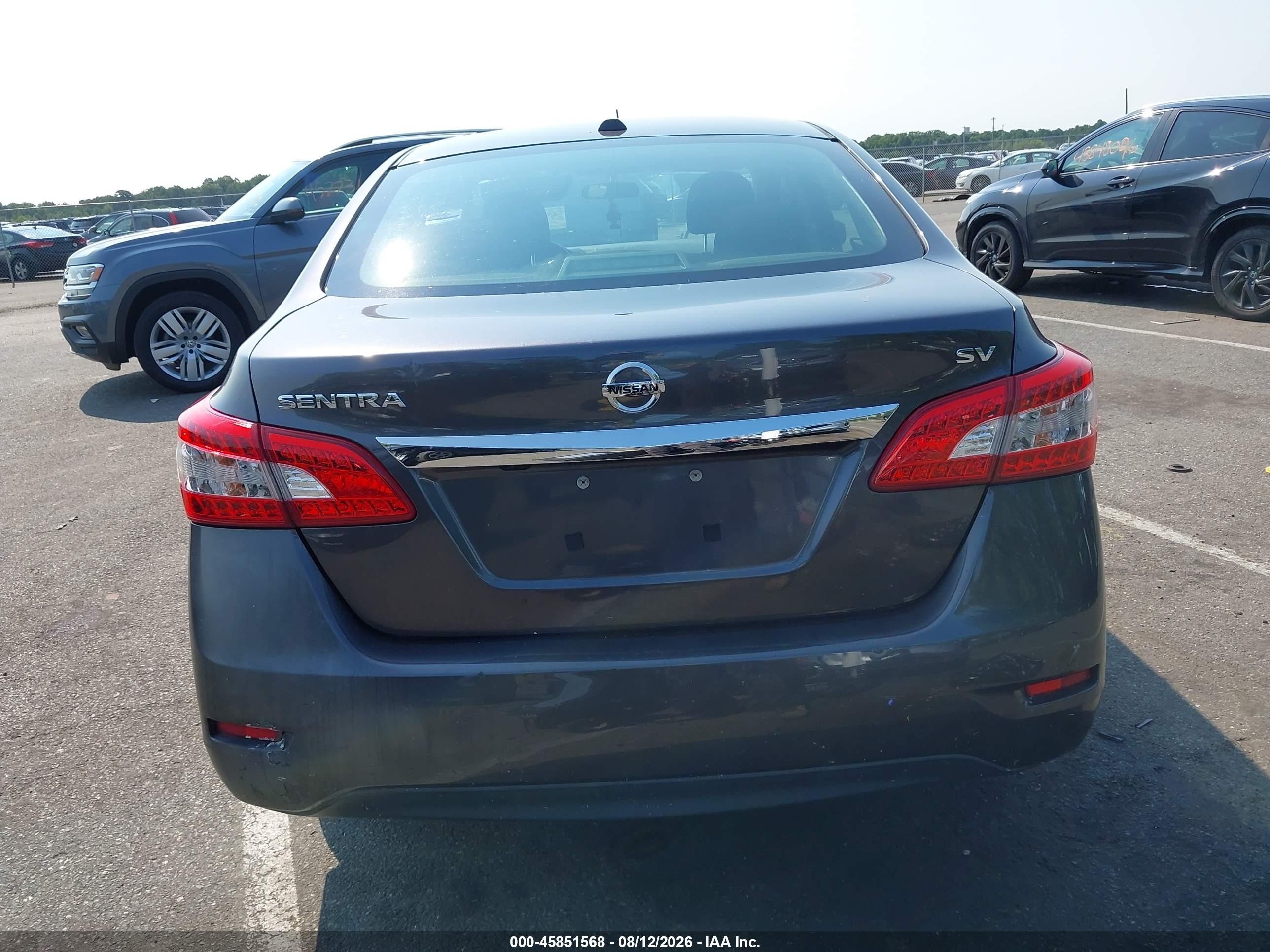 2015 Nissan Sentra Sv Gray vin: 3N1AB7AP3FY242088