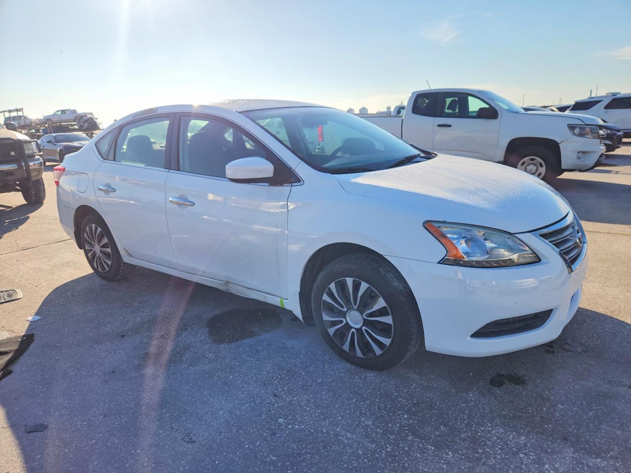 2015 Nissan Sentra S White vin: 3N1AB7AP3FY247131