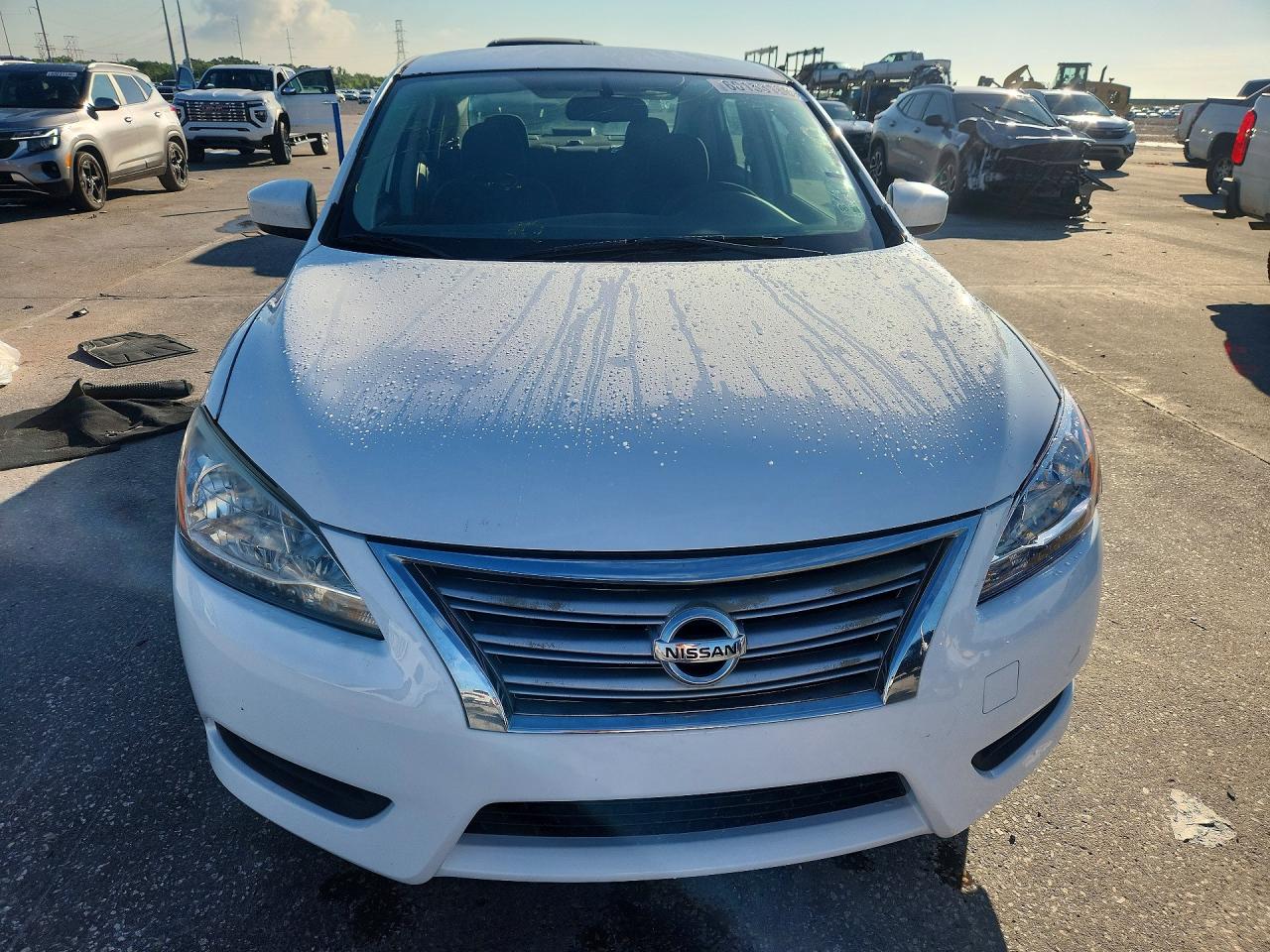 2015 Nissan Sentra S White vin: 3N1AB7AP3FY247131