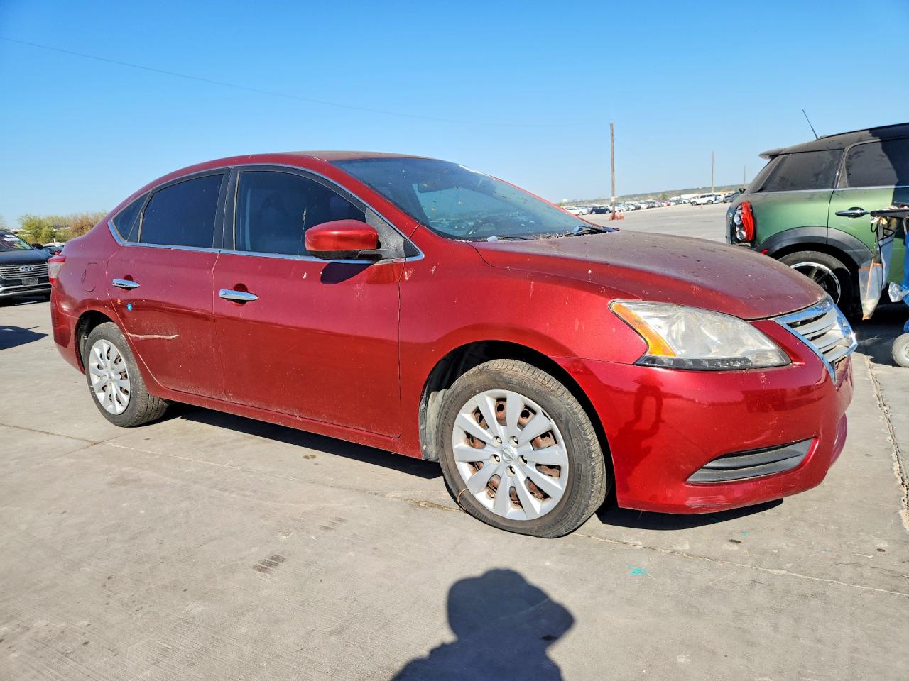 2015 Nissan Sentra Sv Burgundy vin: 3N1AB7AP3FY252040