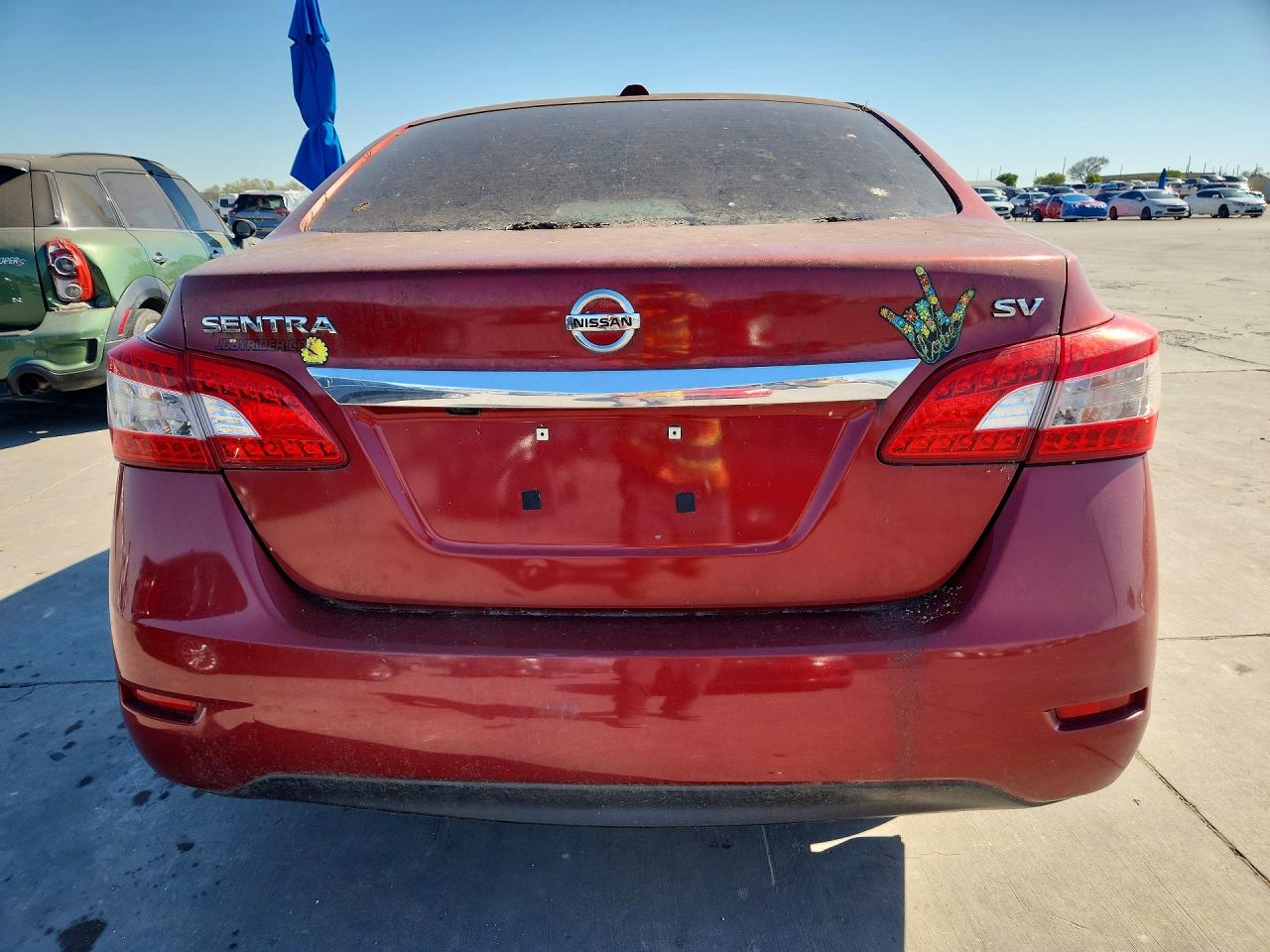 2015 Nissan Sentra Sv Burgundy vin: 3N1AB7AP3FY252040
