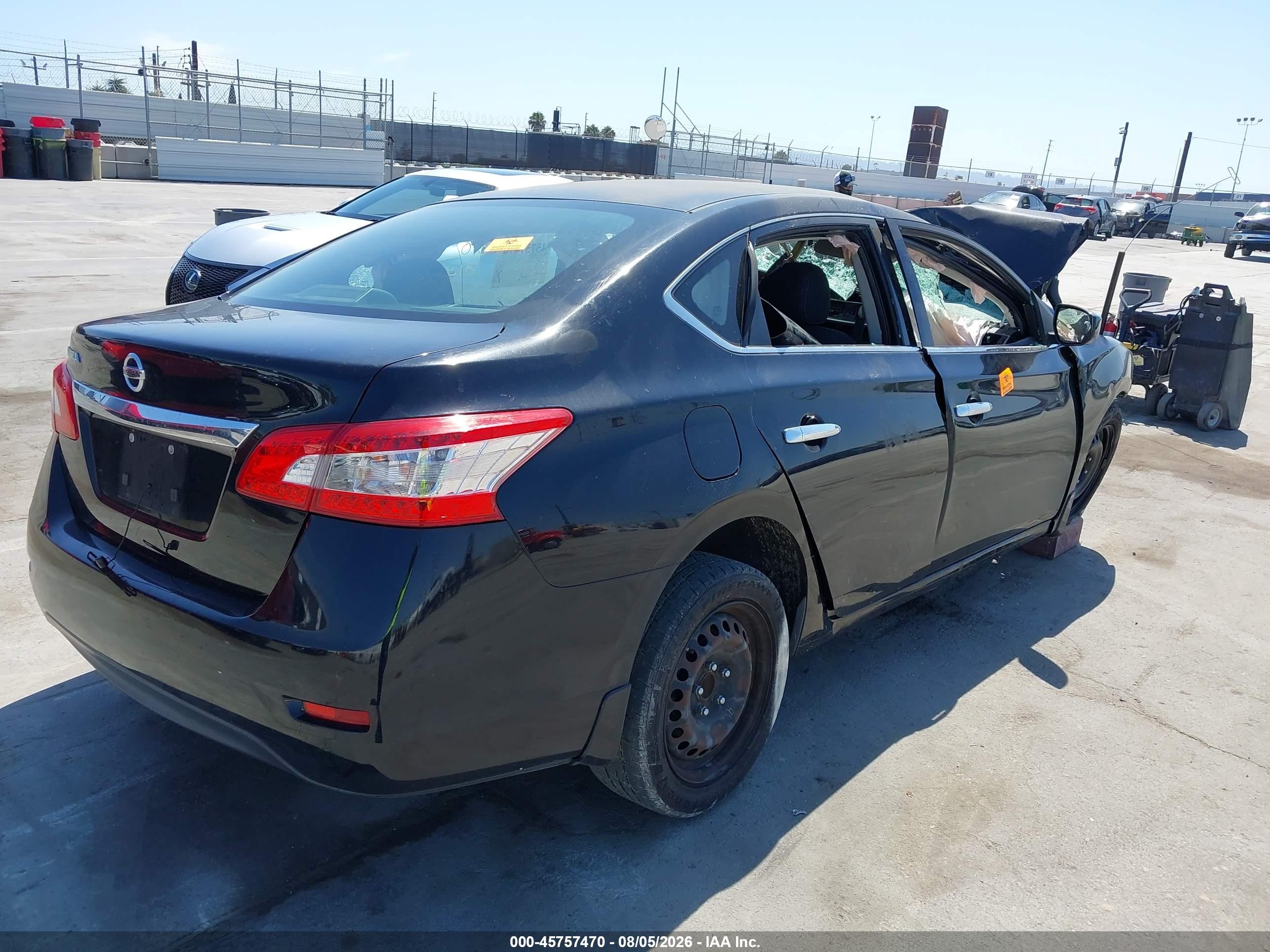 2015 Nissan Sentra S Черный vin: 3N1AB7AP3FY256007