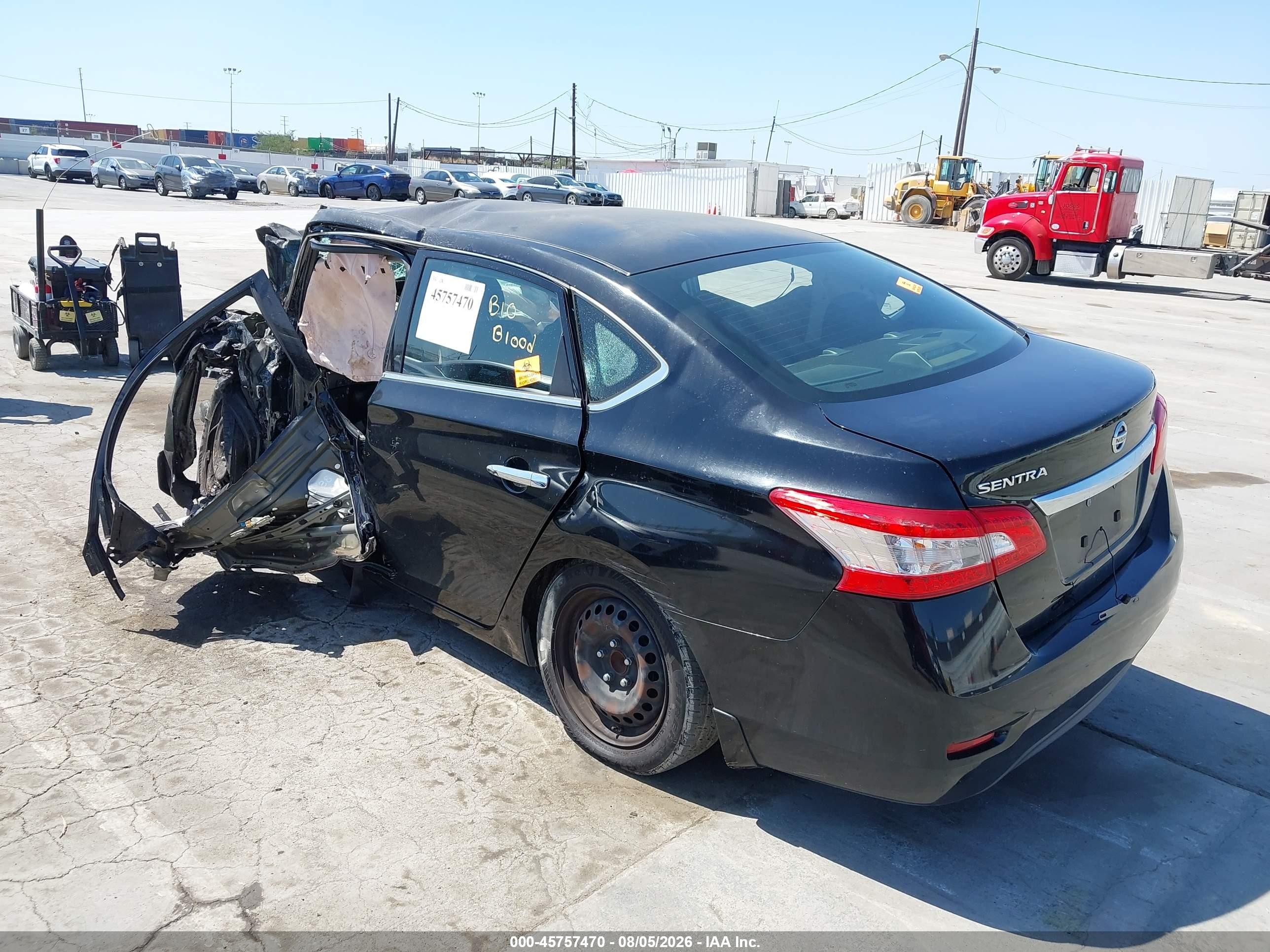 2015 Nissan Sentra S Черный vin: 3N1AB7AP3FY256007