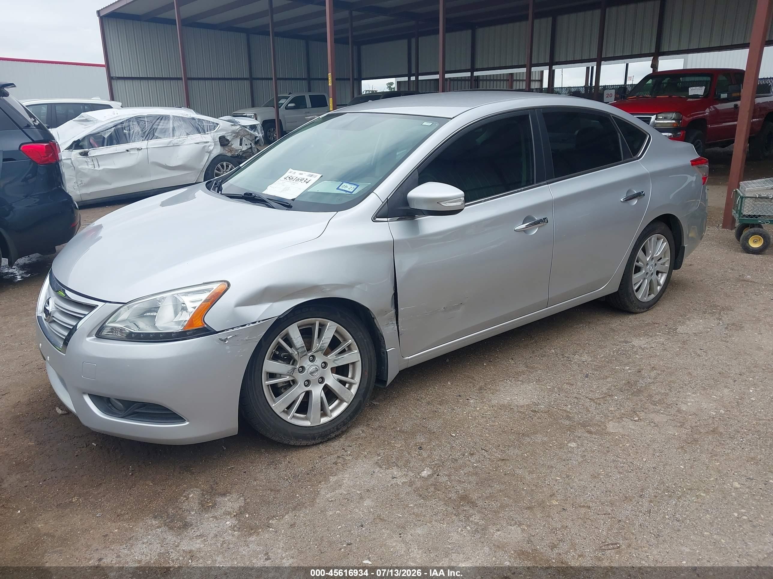2015 Nissan Sentra Sl Silver vin: 3N1AB7AP3FY256542