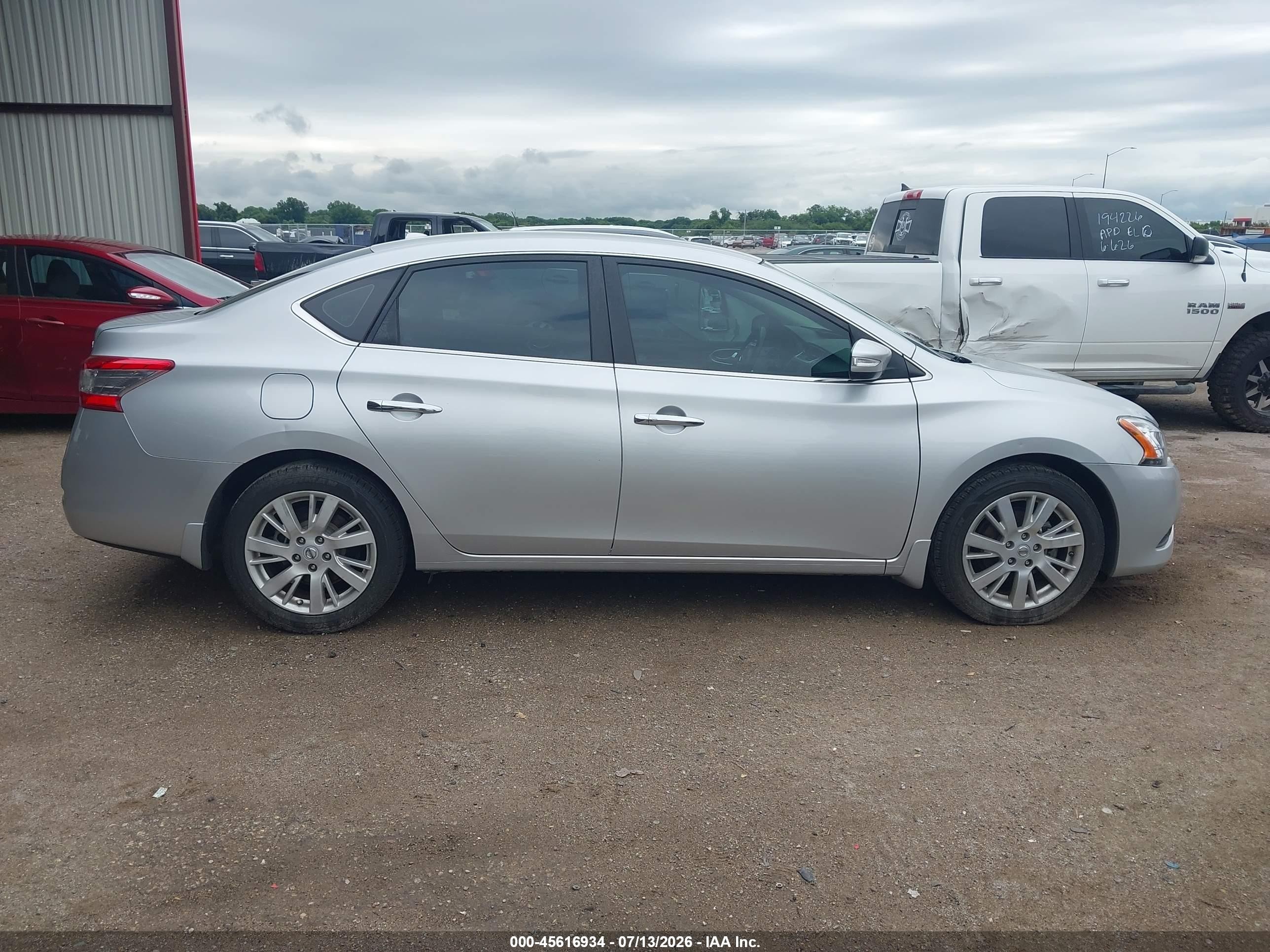 2015 Nissan Sentra Sl Silver vin: 3N1AB7AP3FY256542