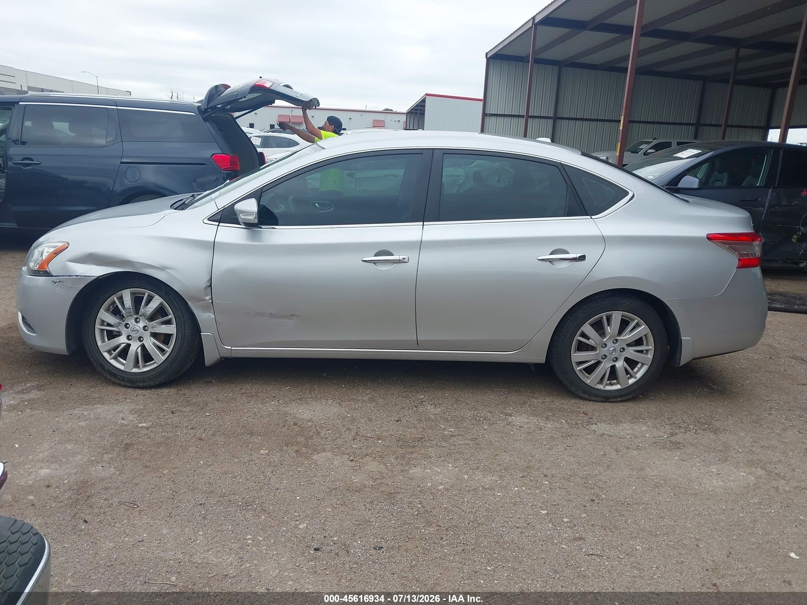 2015 Nissan Sentra Sl Silver vin: 3N1AB7AP3FY256542