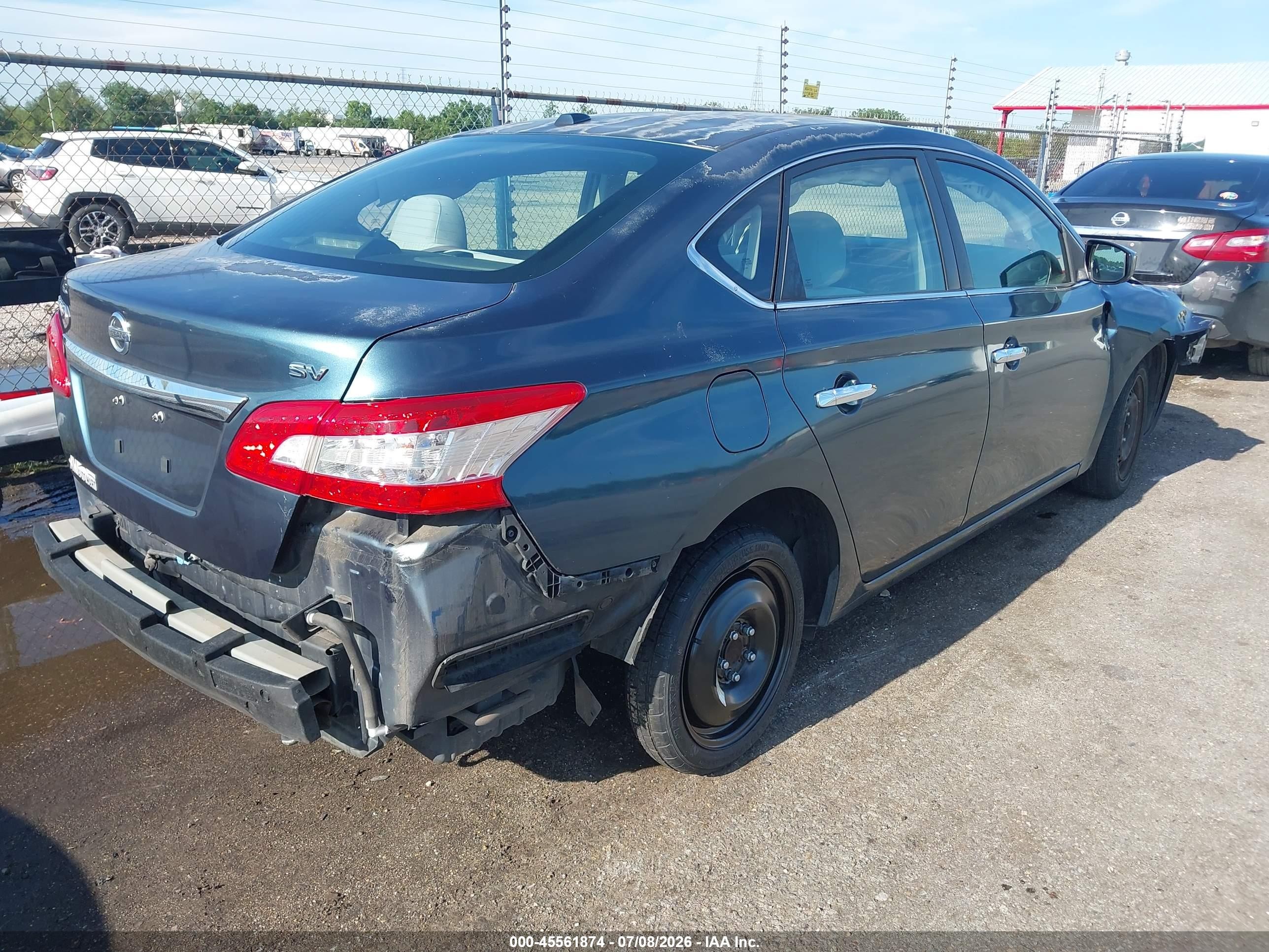 2015 Nissan Sentra Fe+ S/s/sl/sr/sv Blue vin: 3N1AB7AP3FY258033