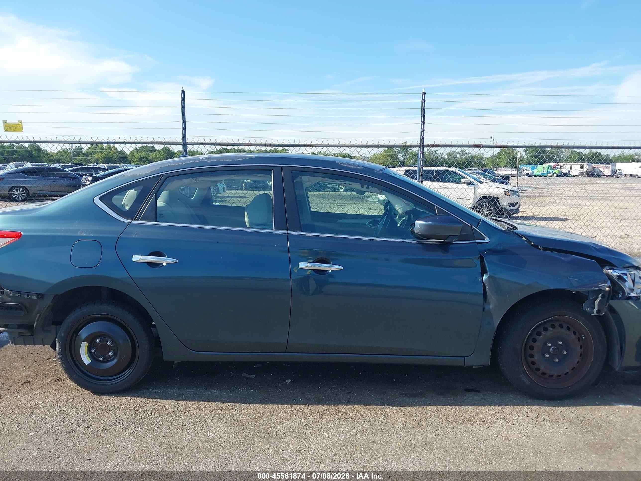 2015 Nissan Sentra Fe+ S/s/sl/sr/sv Blue vin: 3N1AB7AP3FY258033