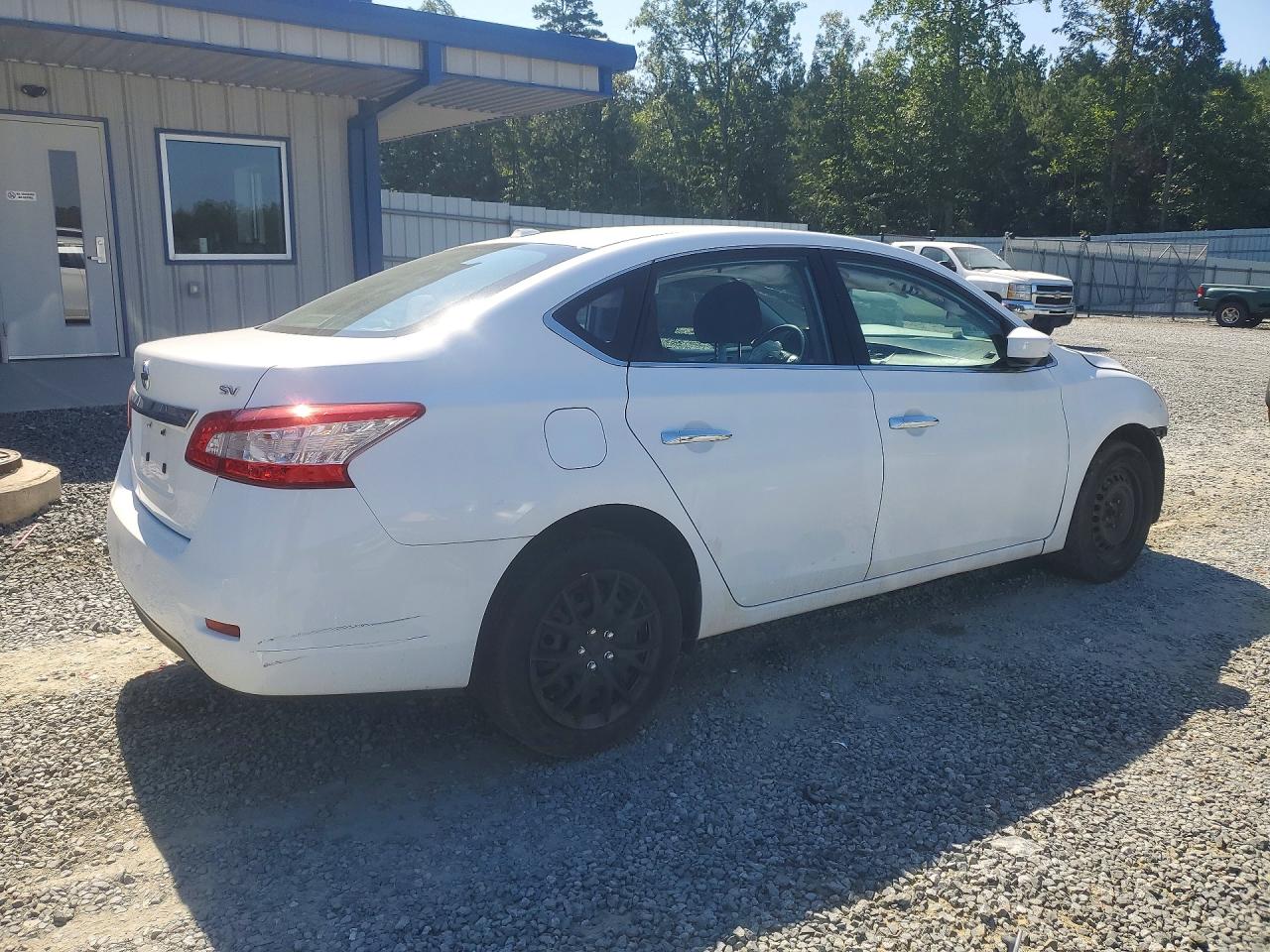 2015 Nissan Sentra Sv White vin: 3N1AB7AP3FY258727