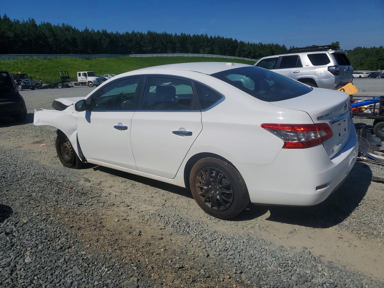 2015 Nissan Sentra Sv White vin: 3N1AB7AP3FY258727