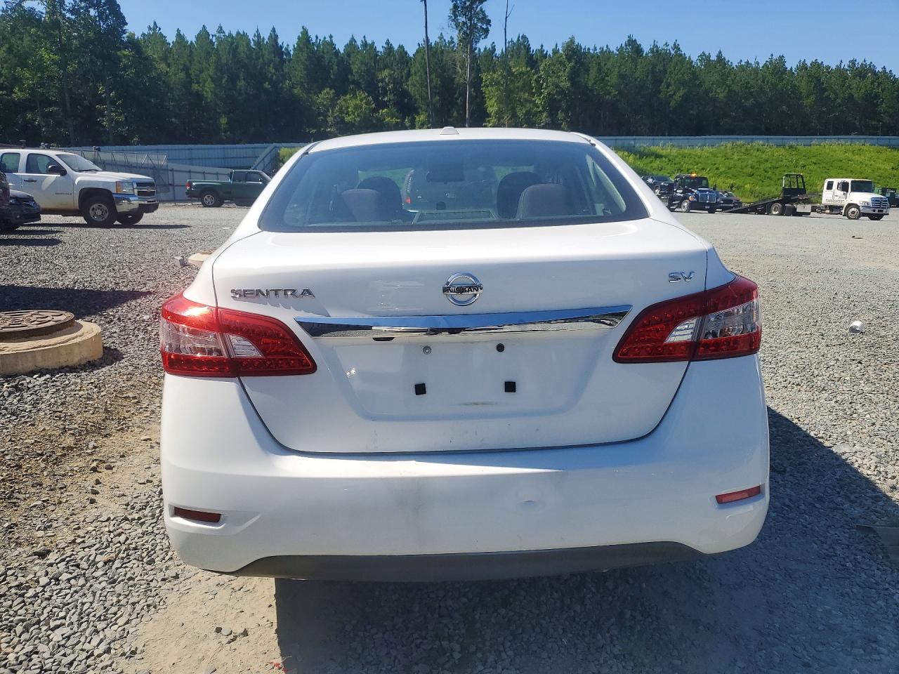 2015 Nissan Sentra Sv White vin: 3N1AB7AP3FY258727