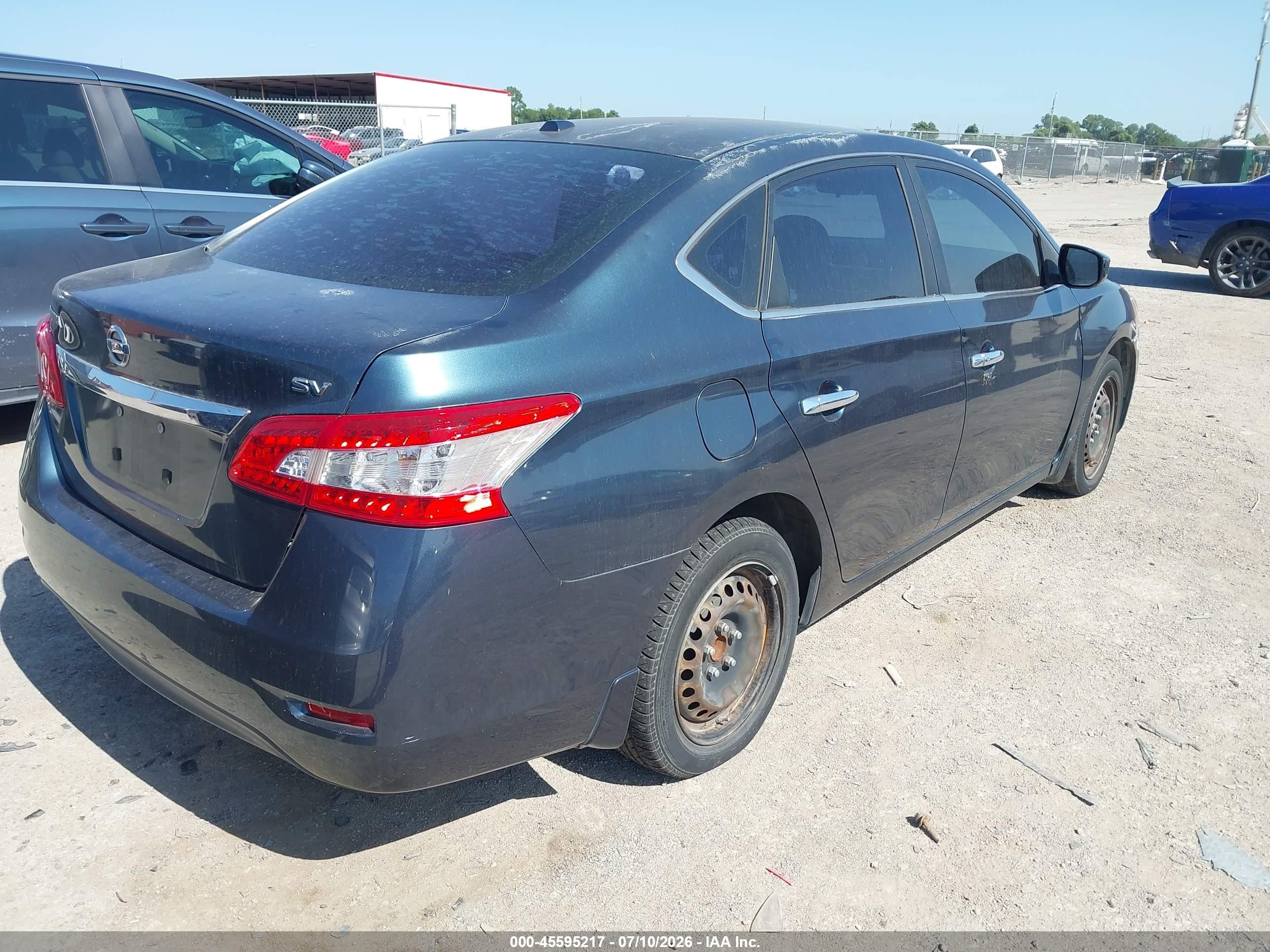 2015 Nissan Sentra Sv Blue vin: 3N1AB7AP3FY262664