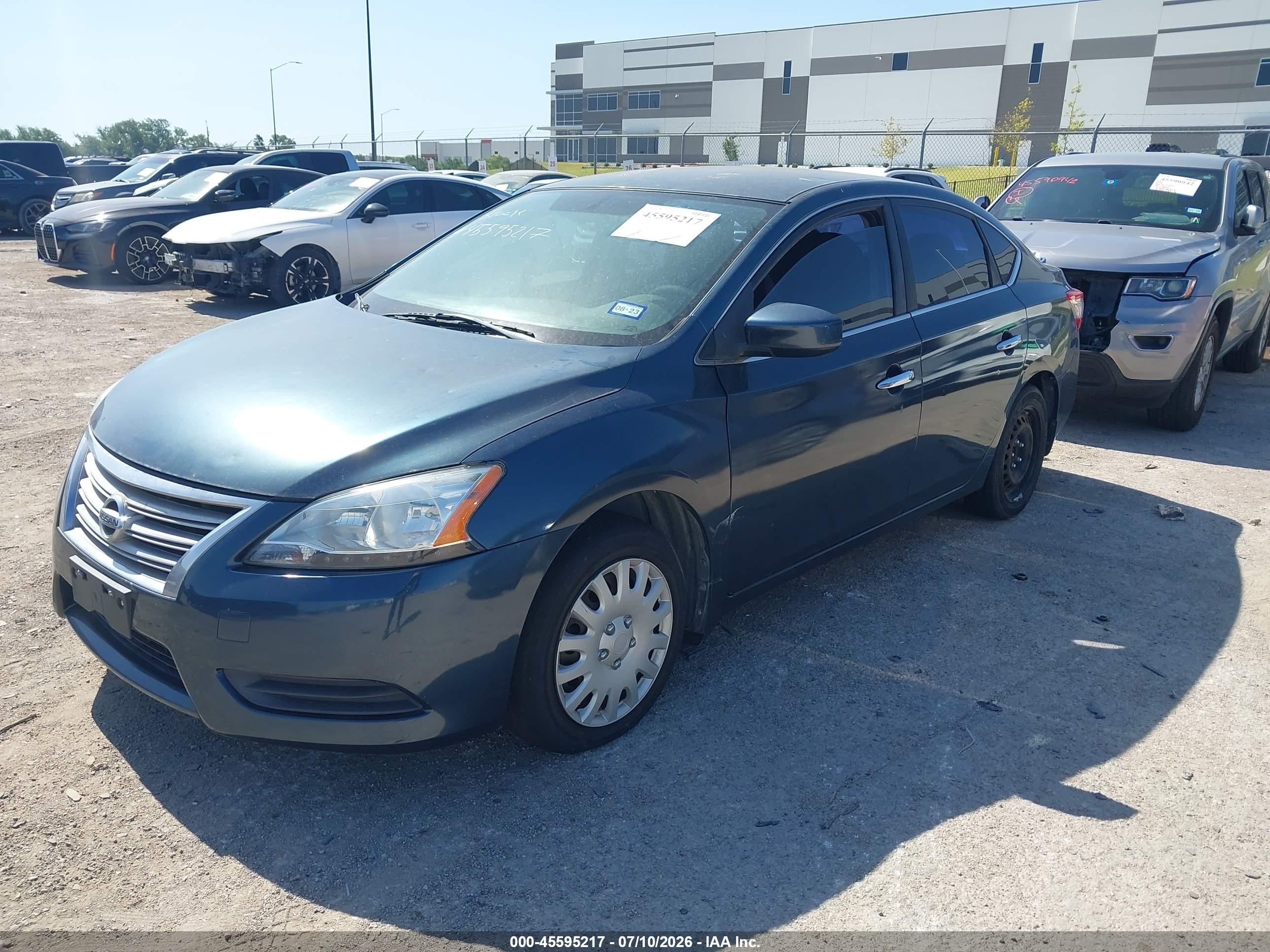 2015 Nissan Sentra Sv Blue vin: 3N1AB7AP3FY262664