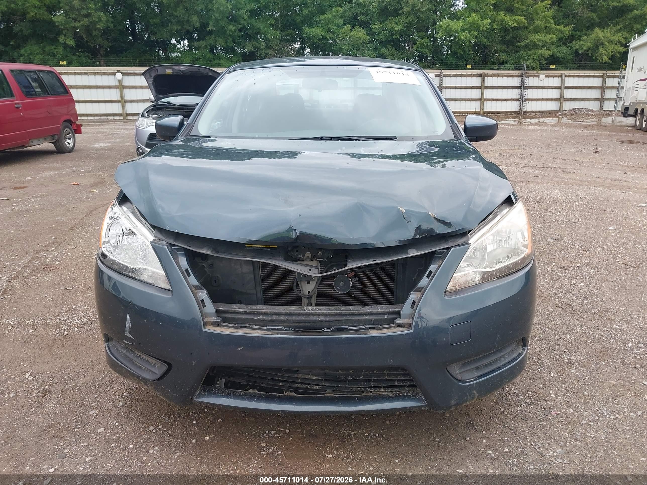 2015 Nissan Sentra Sv Blue vin: 3N1AB7AP3FY263829