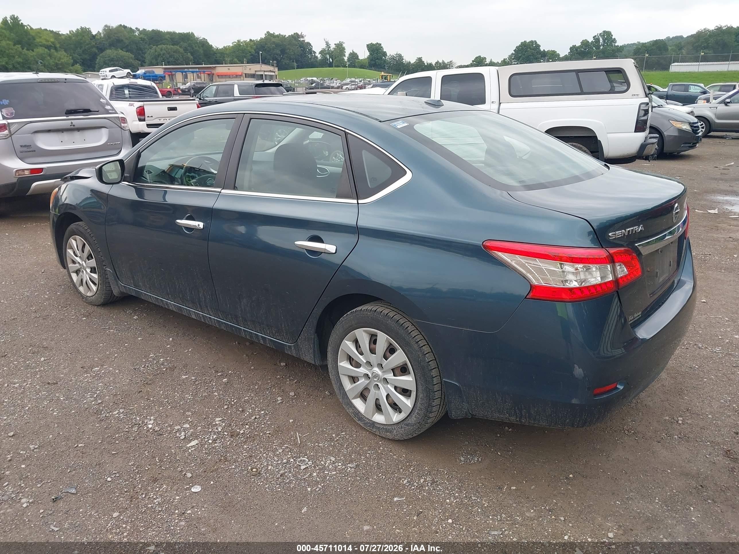 2015 Nissan Sentra Sv Blue vin: 3N1AB7AP3FY263829